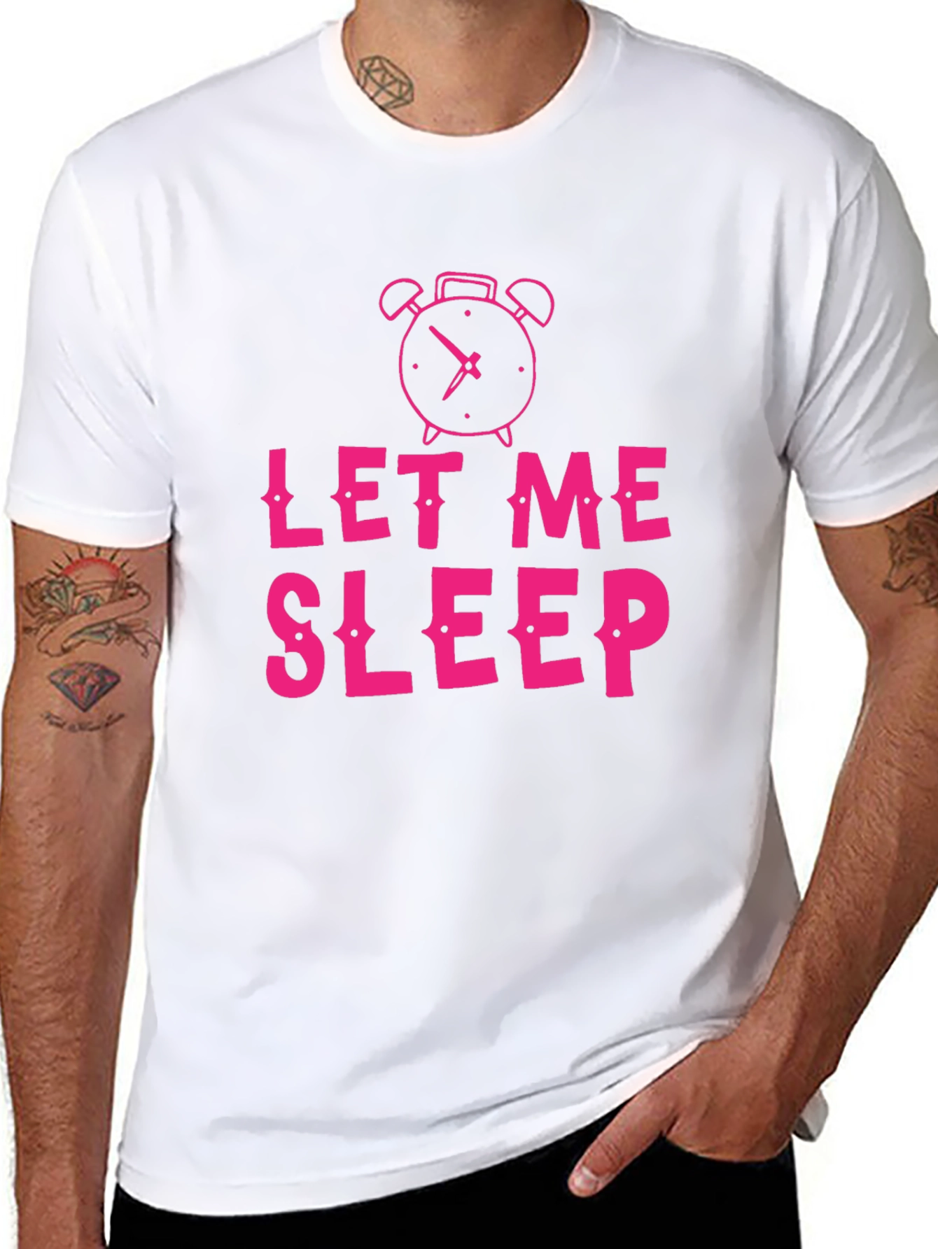 Let Me Sleep Black T-Shirt - Funny Graphic Tee