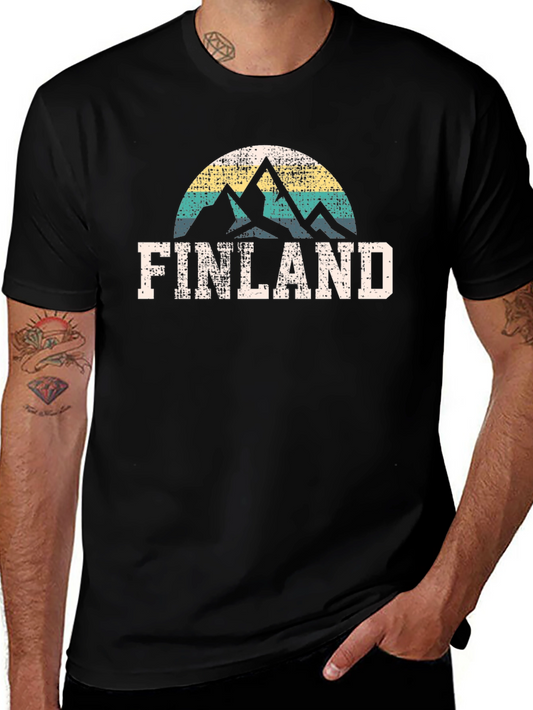 Finland Vintage Mountain T-Shirt