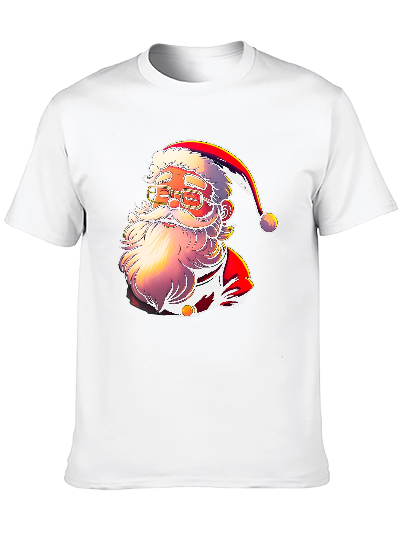 Festive Santa Graphic Tee - Holiday Cheer