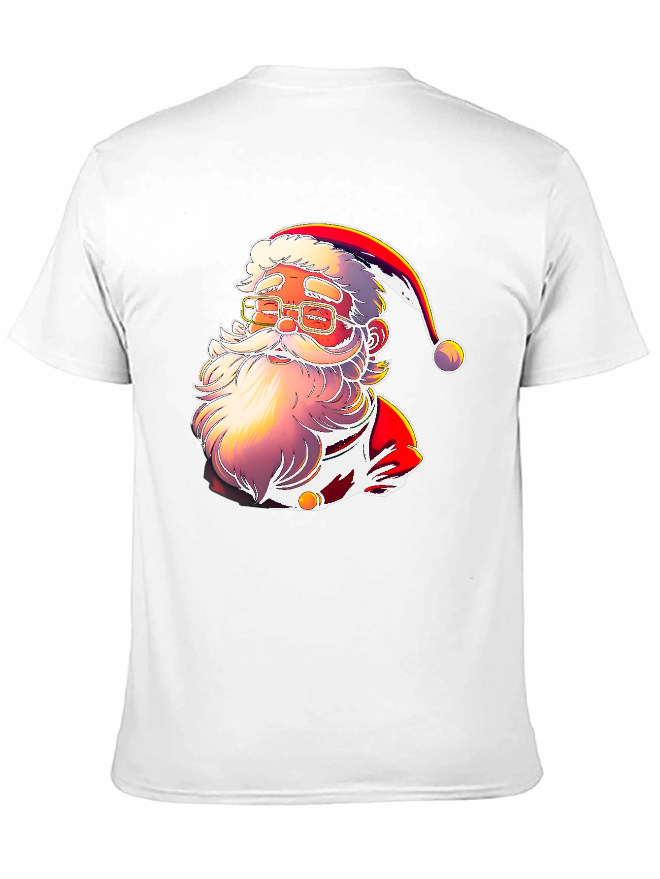 Festive Santa Graphic Tee - Holiday Cheer