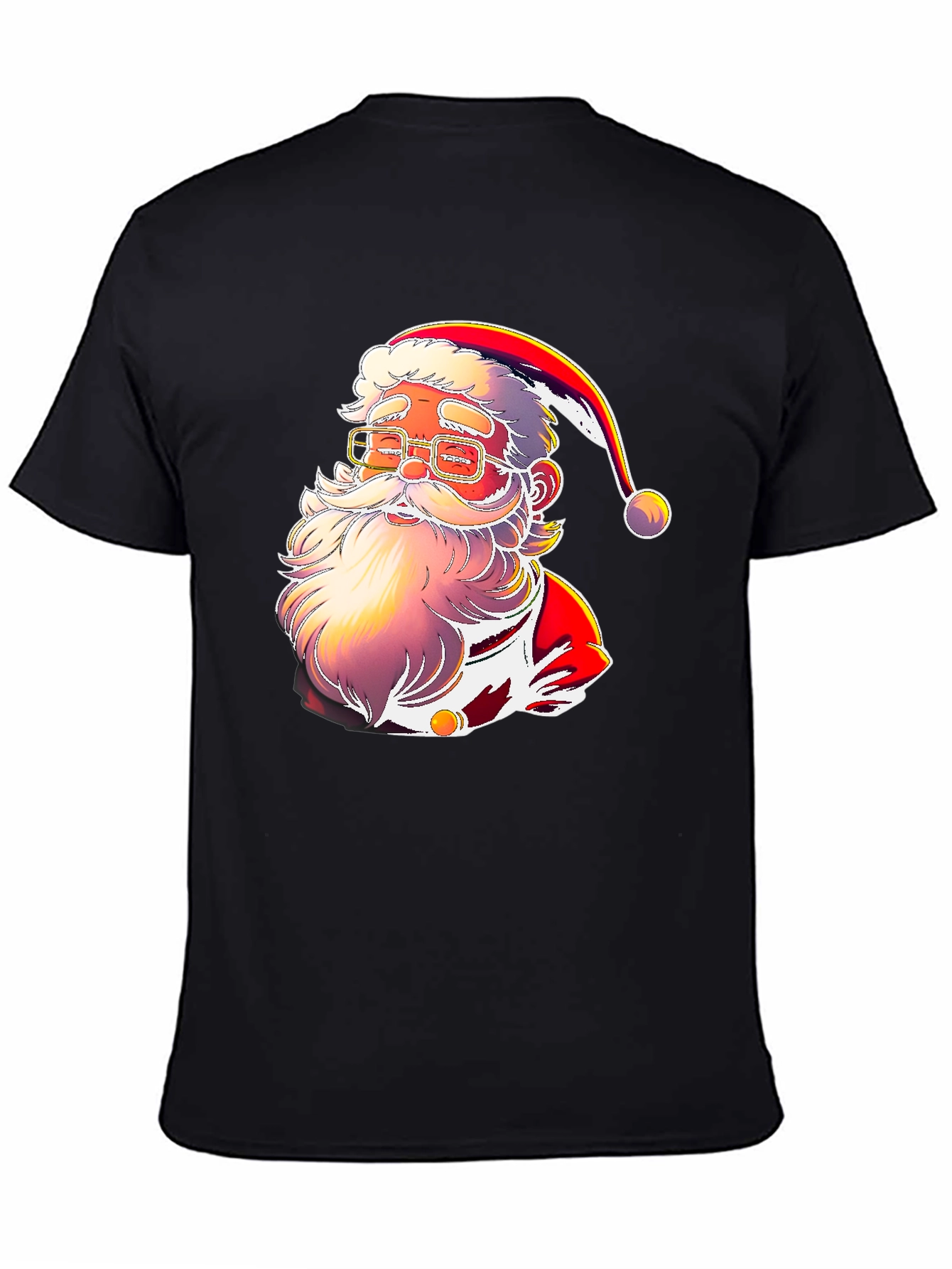 Festive Santa Graphic Tee - Holiday Cheer