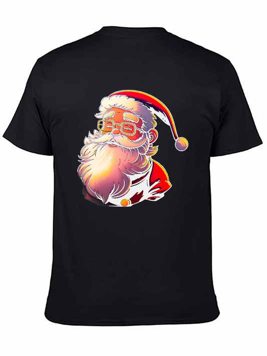 Festive Santa Graphic Tee - Holiday Cheer