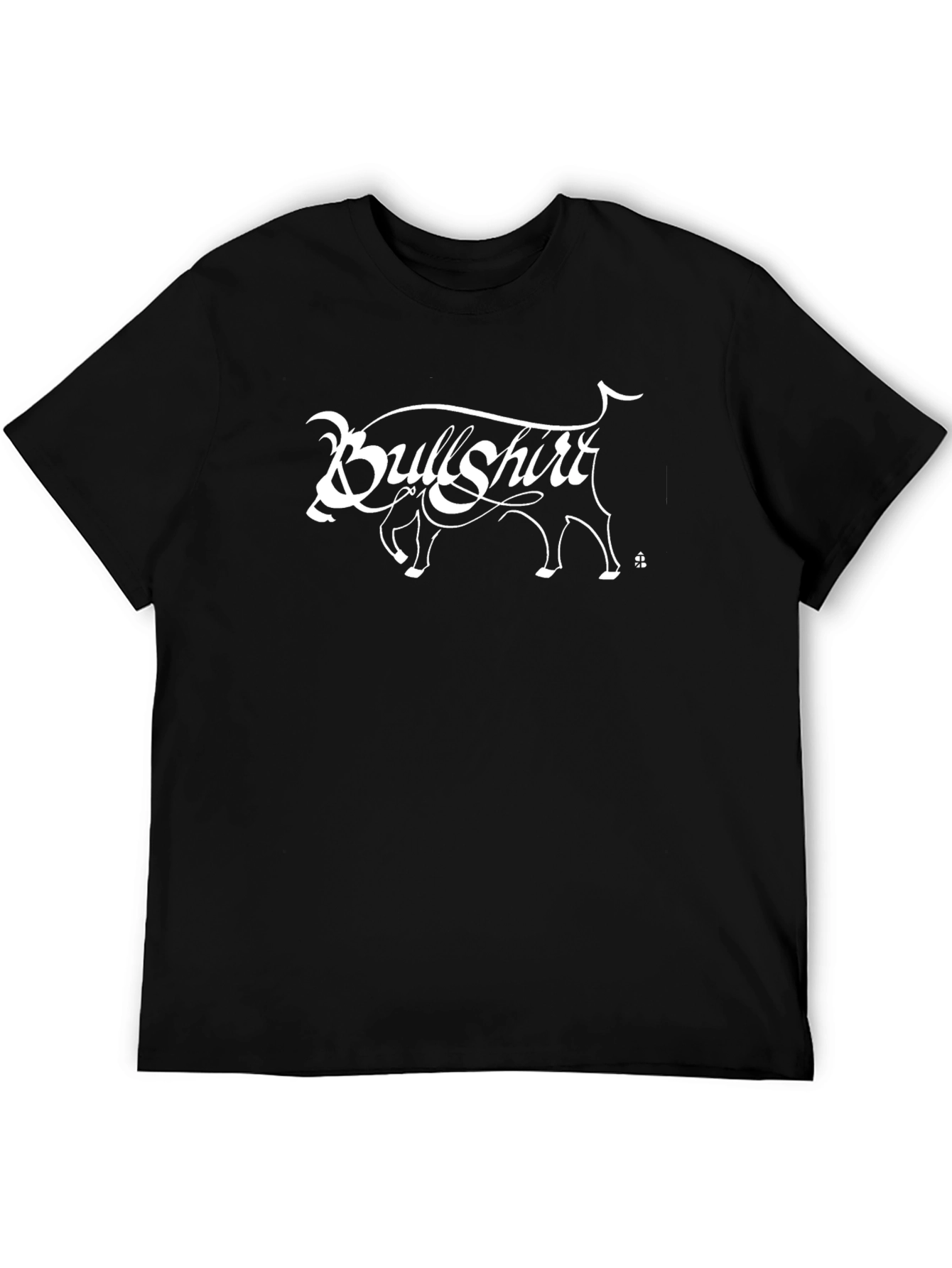 Bullshirt Graphic Tee - Black Cotton Casual T-Shirt