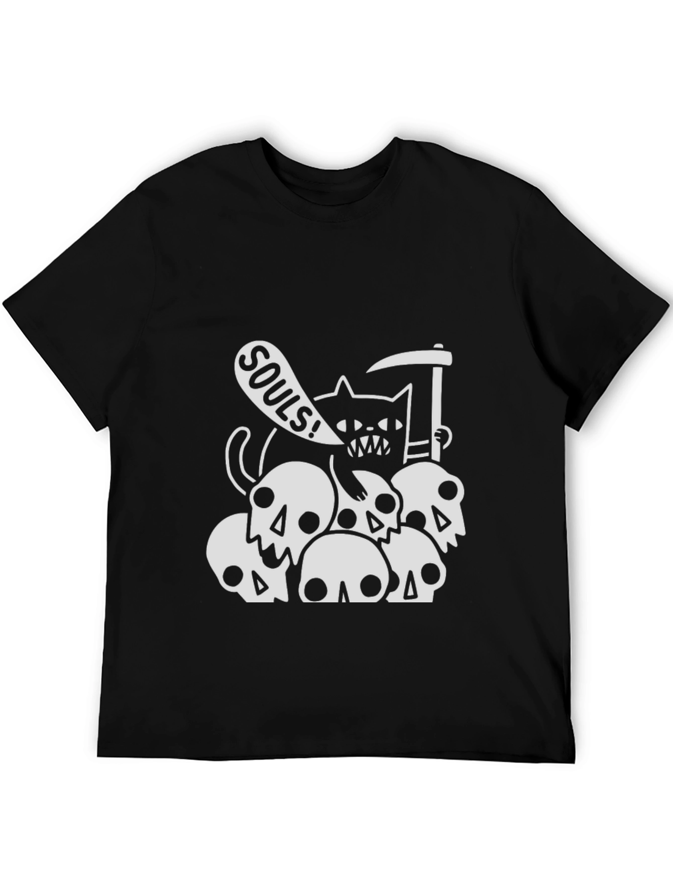 Grim Reaper Cat T-Shirt - Souls!