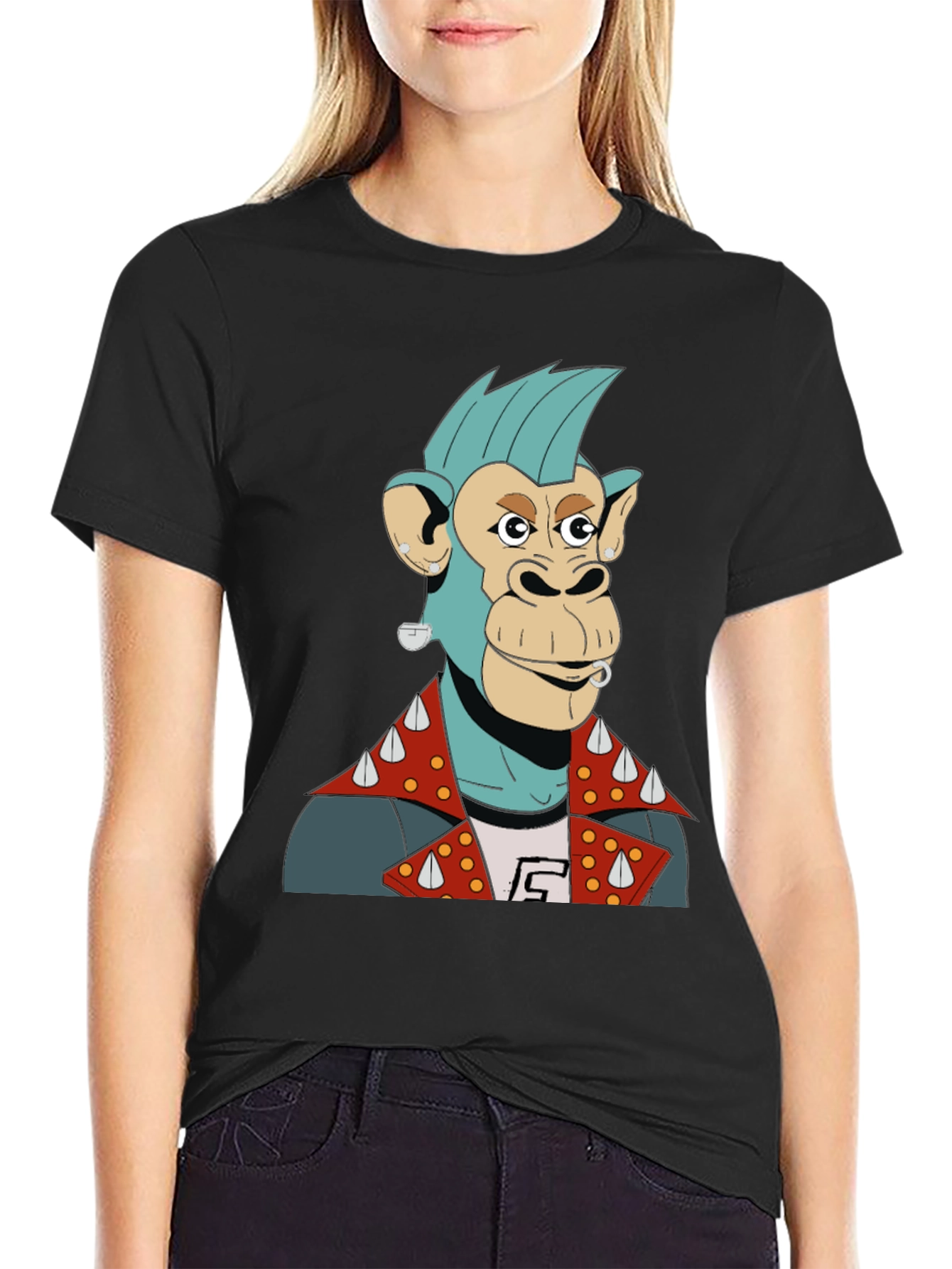Punk Ape Graphic T-Shirt - Edgy Style