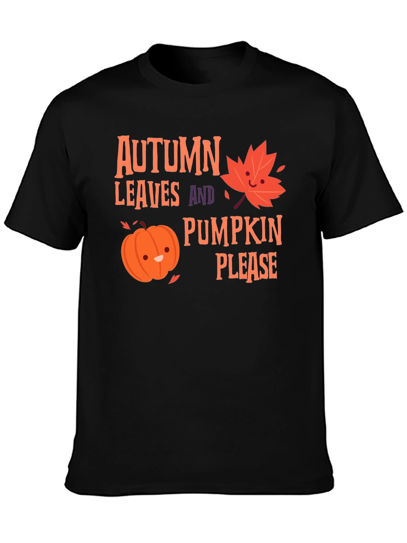 Autumn Leaves Pumpkin Please T-Shirt