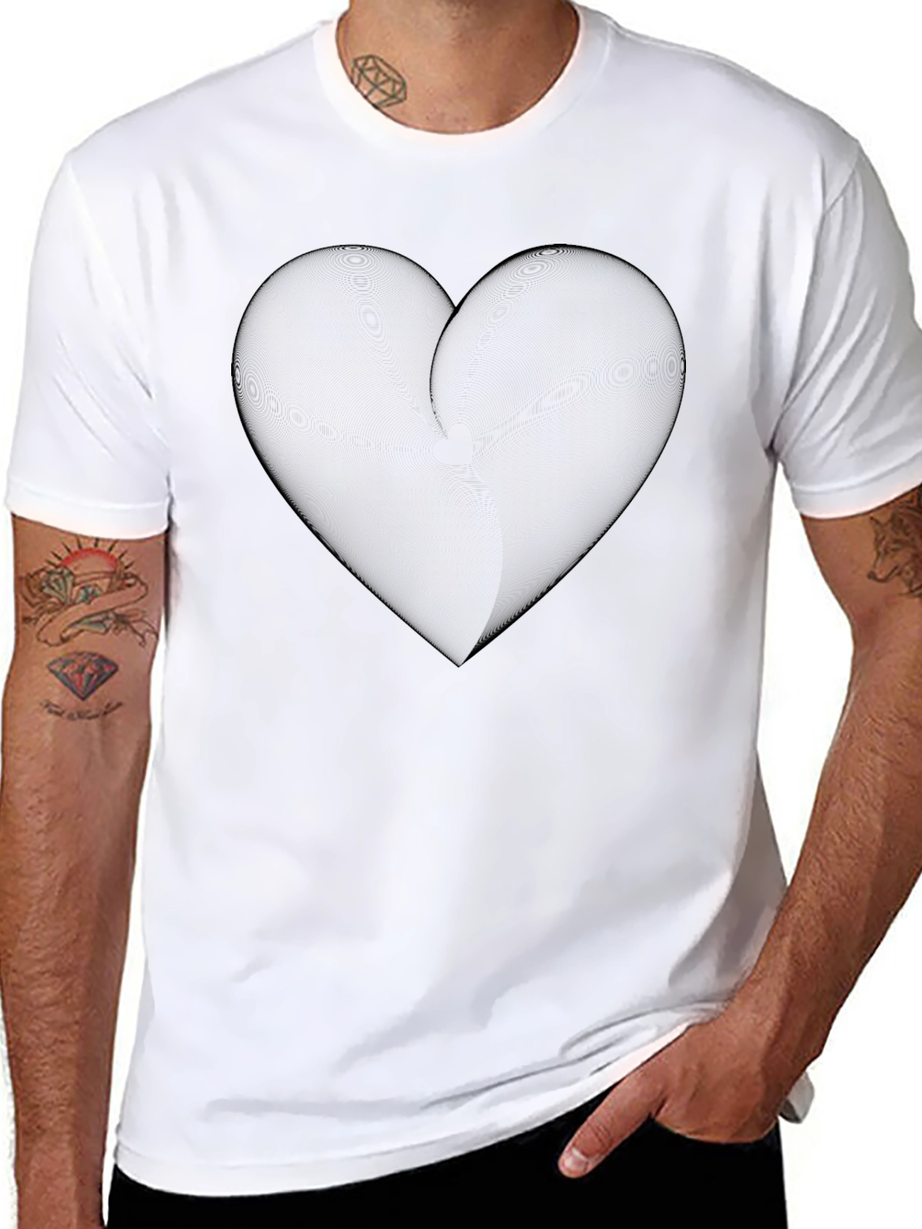 Black Heart Graphic Tee - Modern Casual Style