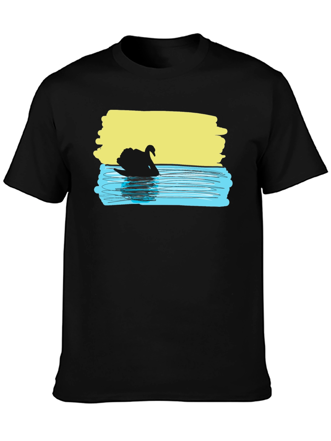 Black Swan Graphic Tee - Unique Artistic Design