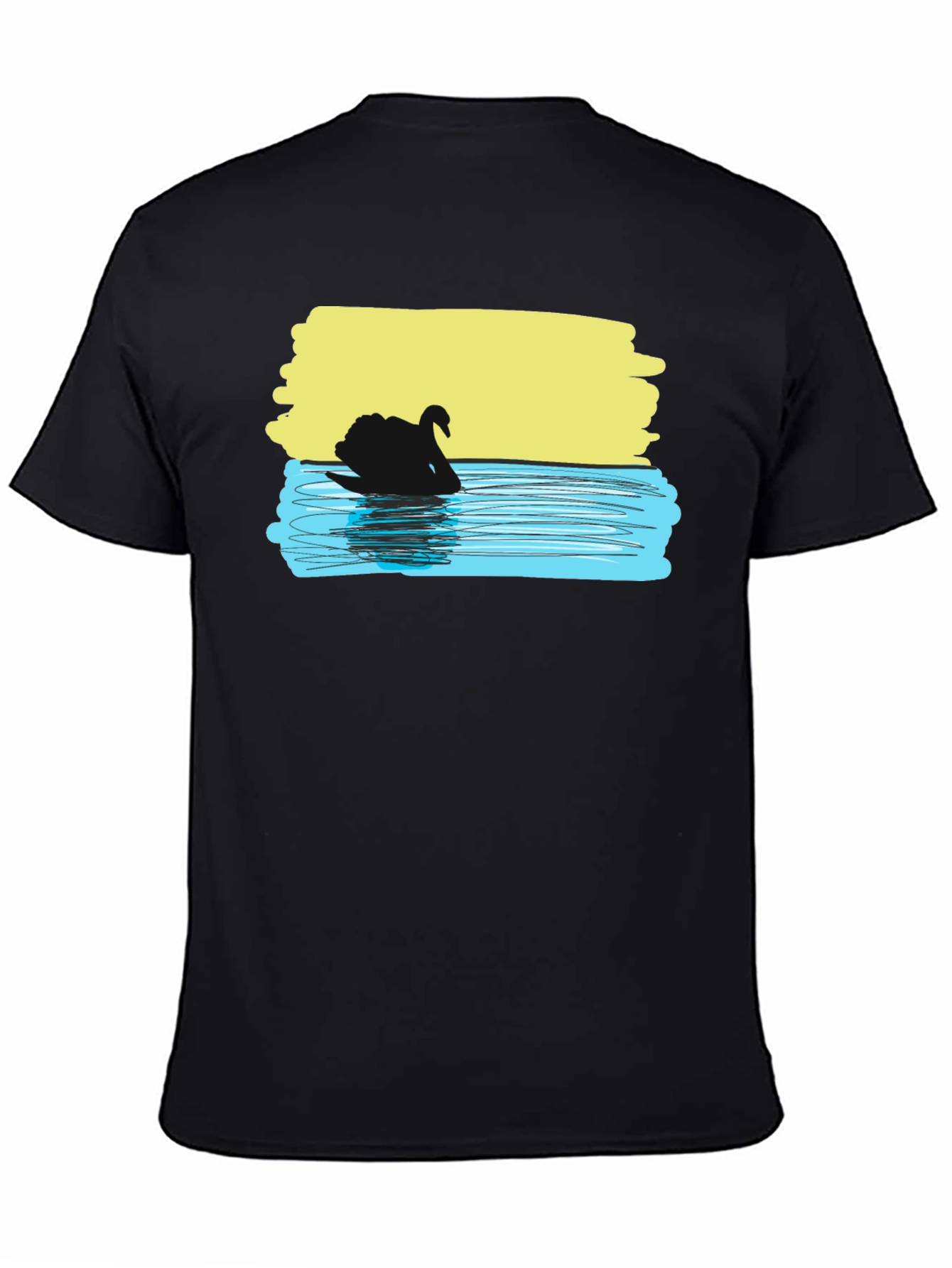 Black Swan Graphic Tee - Unique Artistic Design