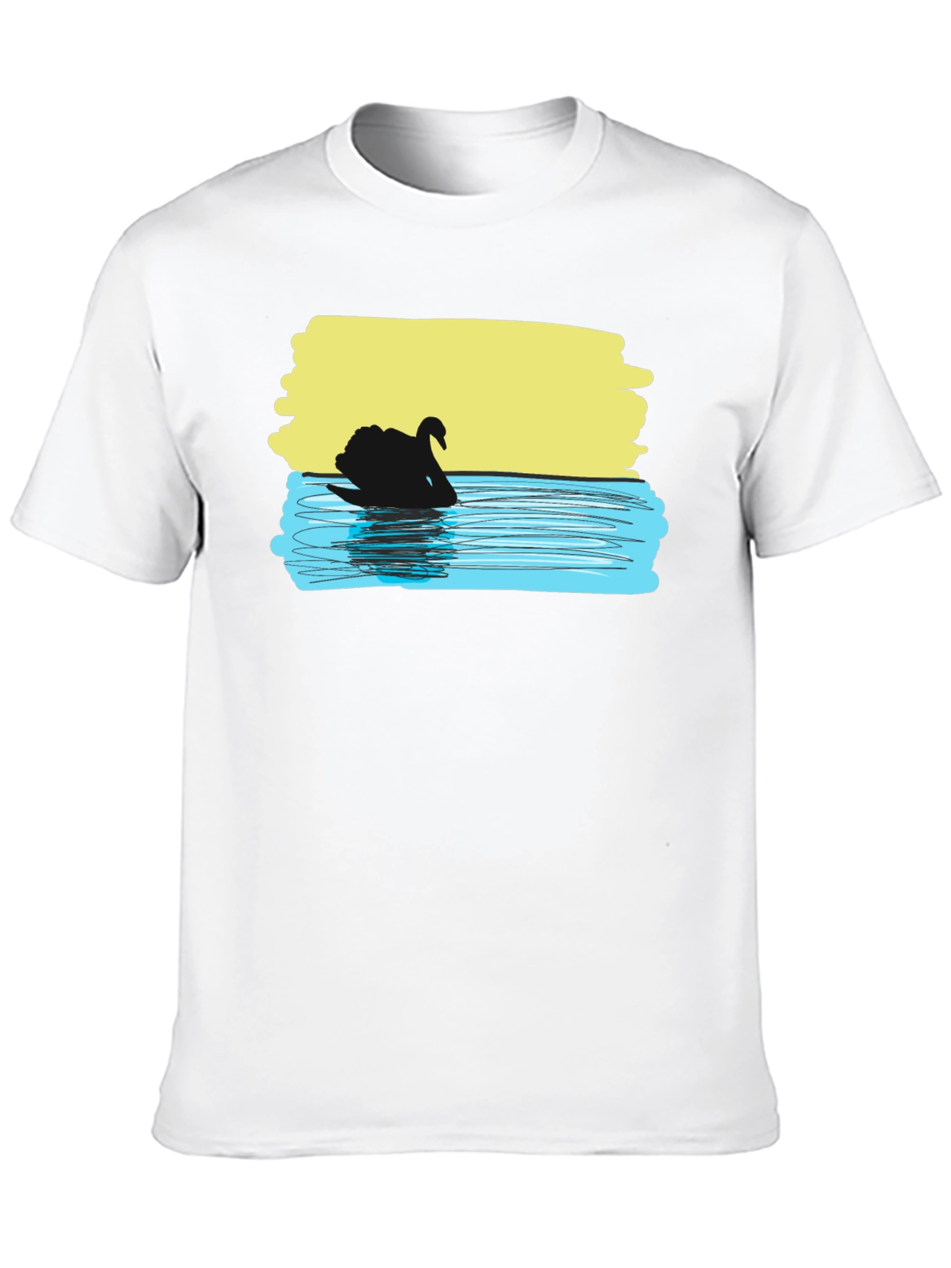 Black Swan Graphic Tee - Unique Artistic Design