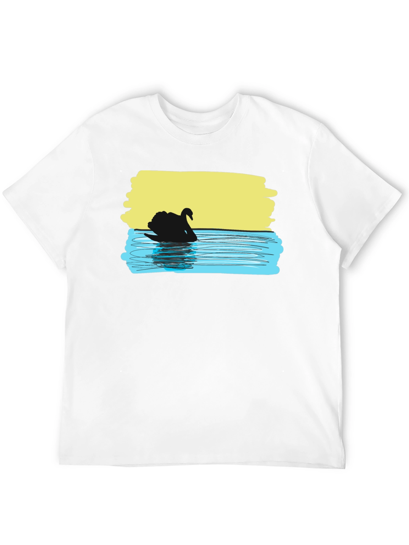 Black Swan Graphic Tee - Unique Artistic Design
