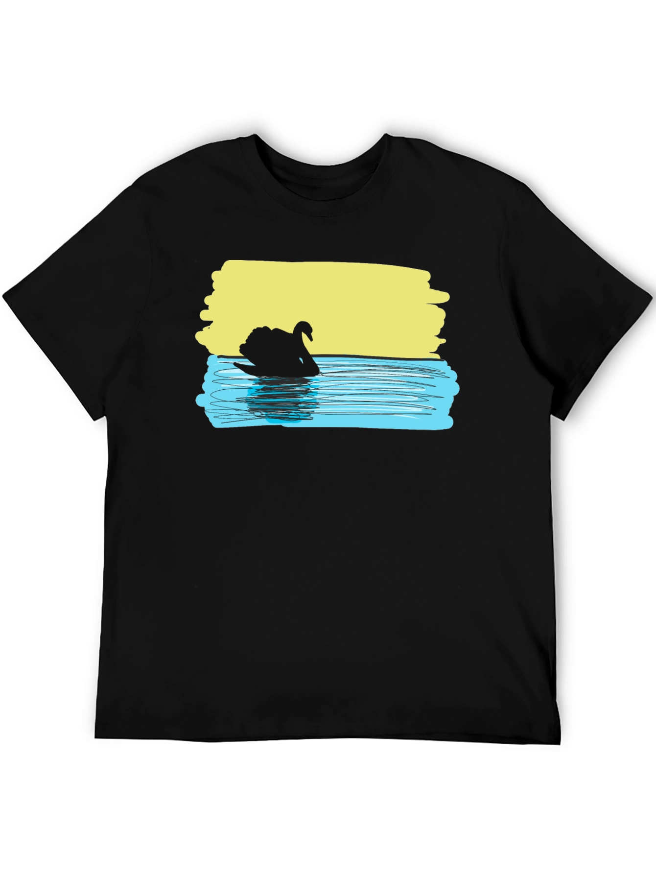 Black Swan Graphic Tee - Unique Artistic Design