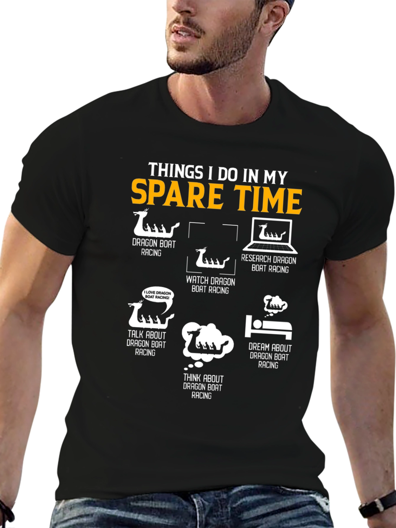 Dragon Boat Racing Spare Time Graphic Tee