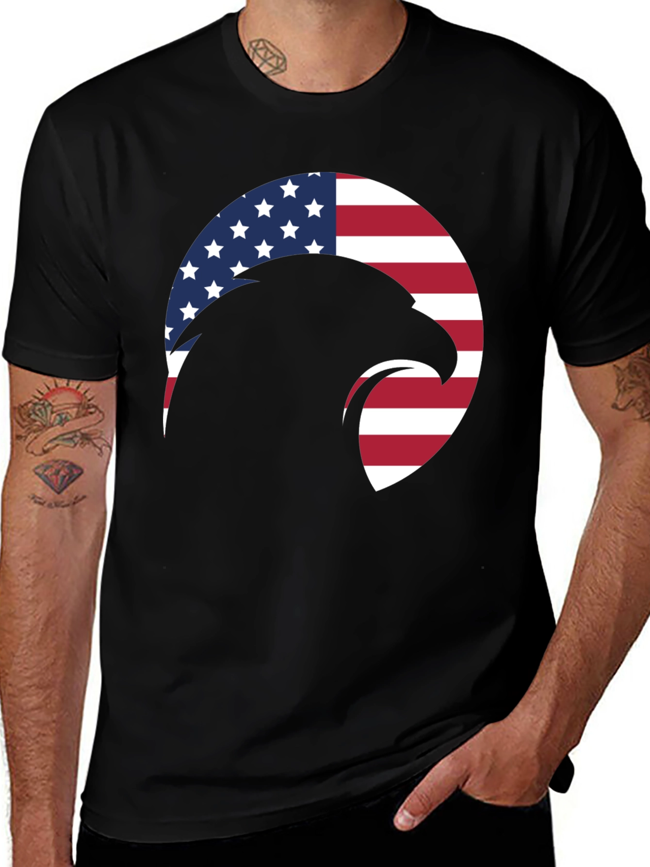 American Eagle Graphic T-Shirt - Patriotic Style