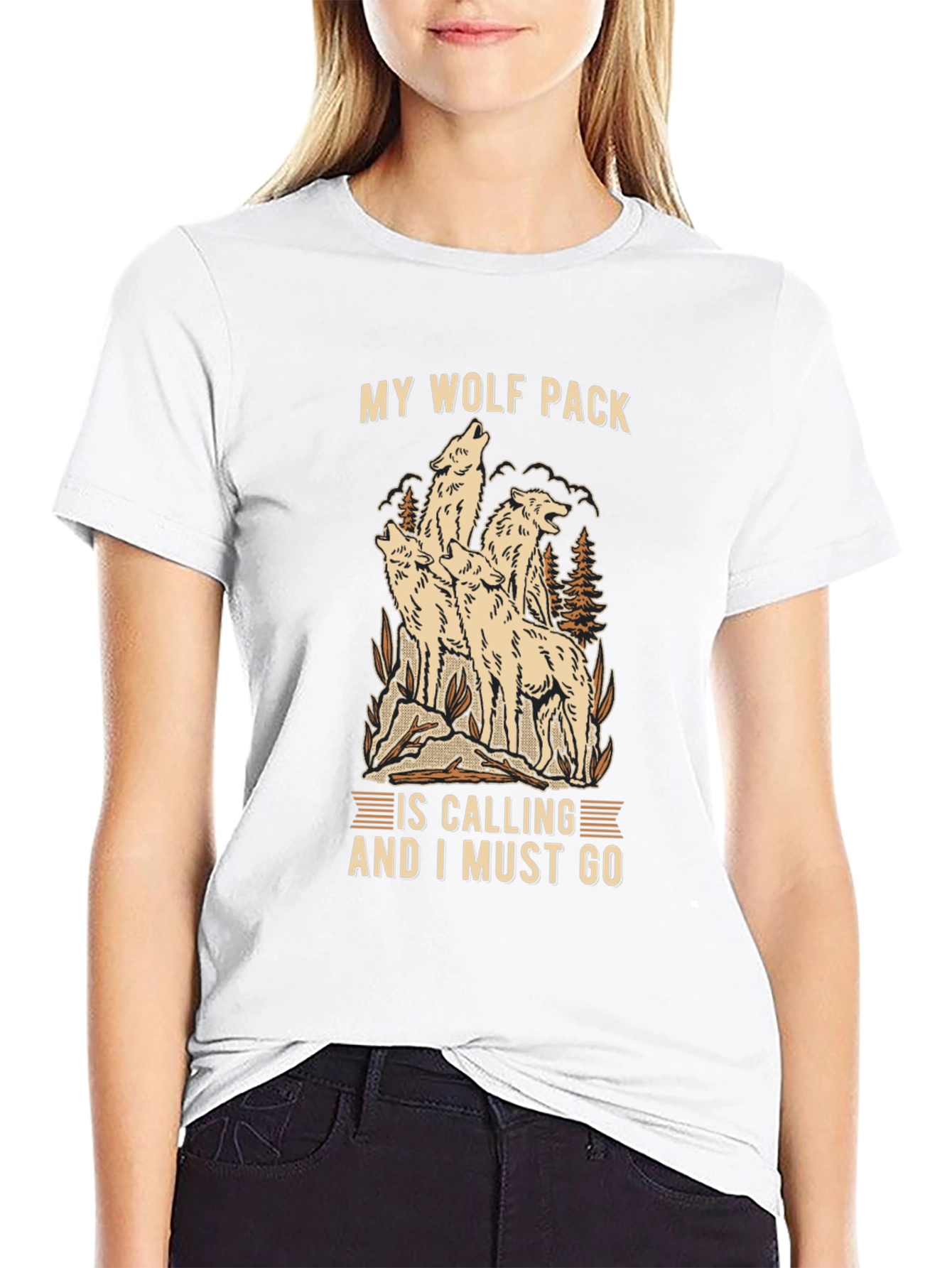 Wolf Pack Calling T-Shirt - Nature Adventure Tee