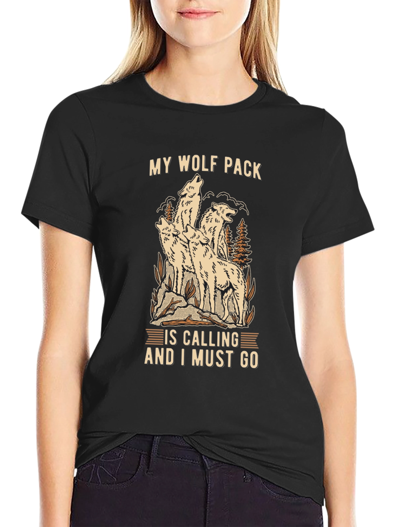 Wolf Pack Calling T-Shirt - Nature Adventure Tee