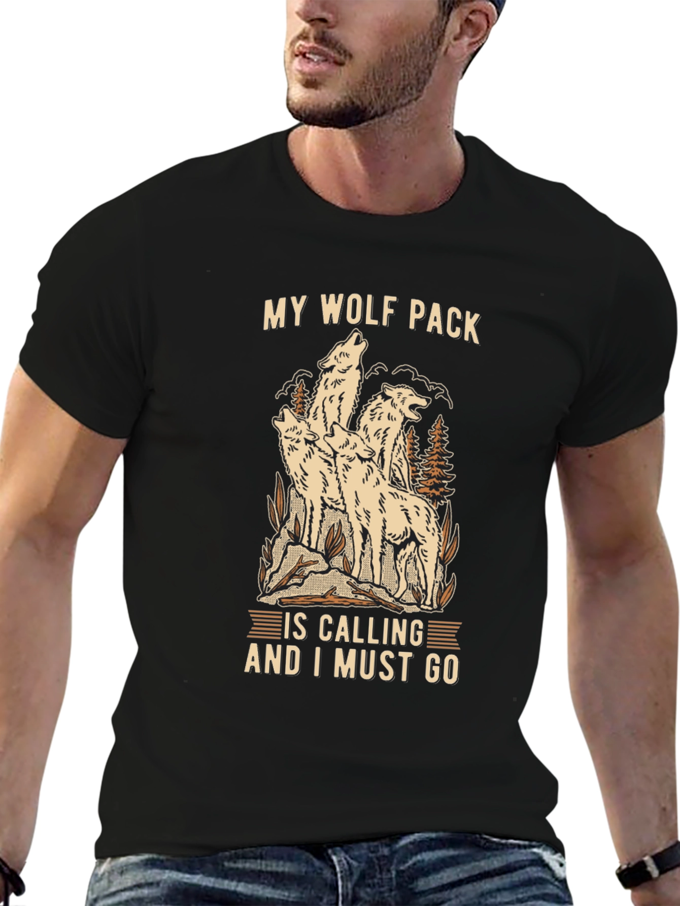 Wolf Pack Calling T-Shirt - Nature Adventure Tee