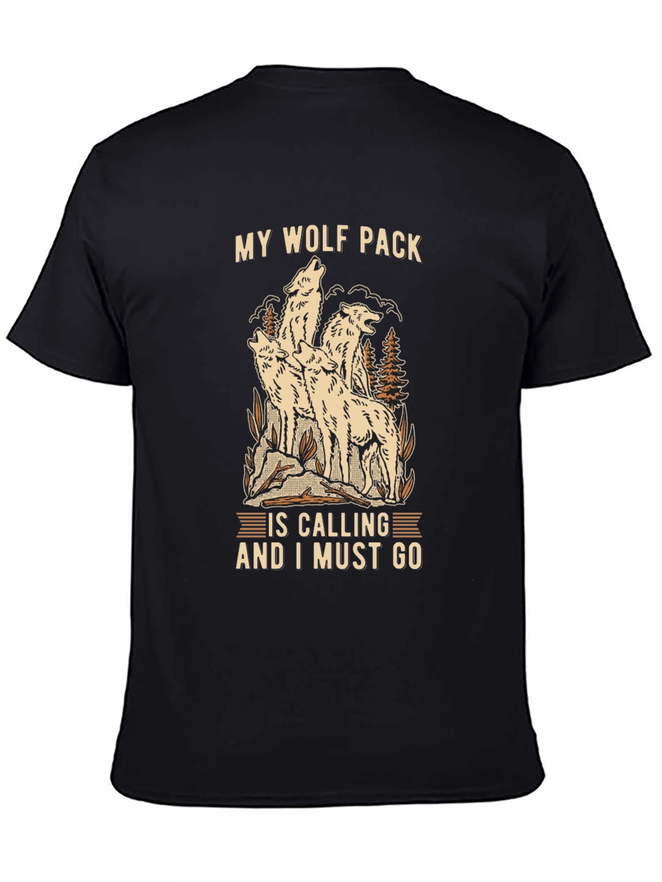 Wolf Pack Calling T-Shirt - Nature Adventure Tee