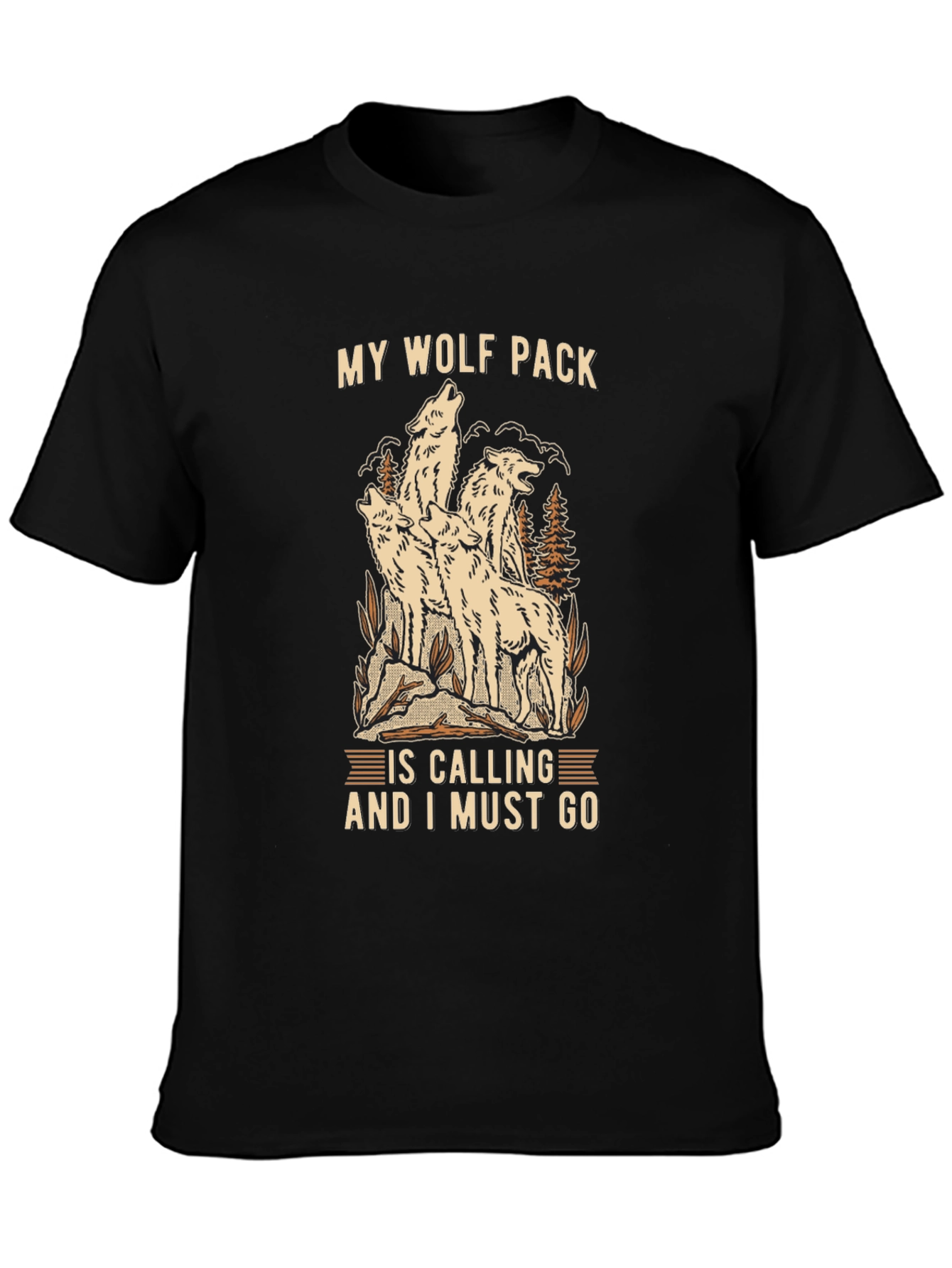 Wolf Pack Calling T-Shirt - Nature Adventure Tee