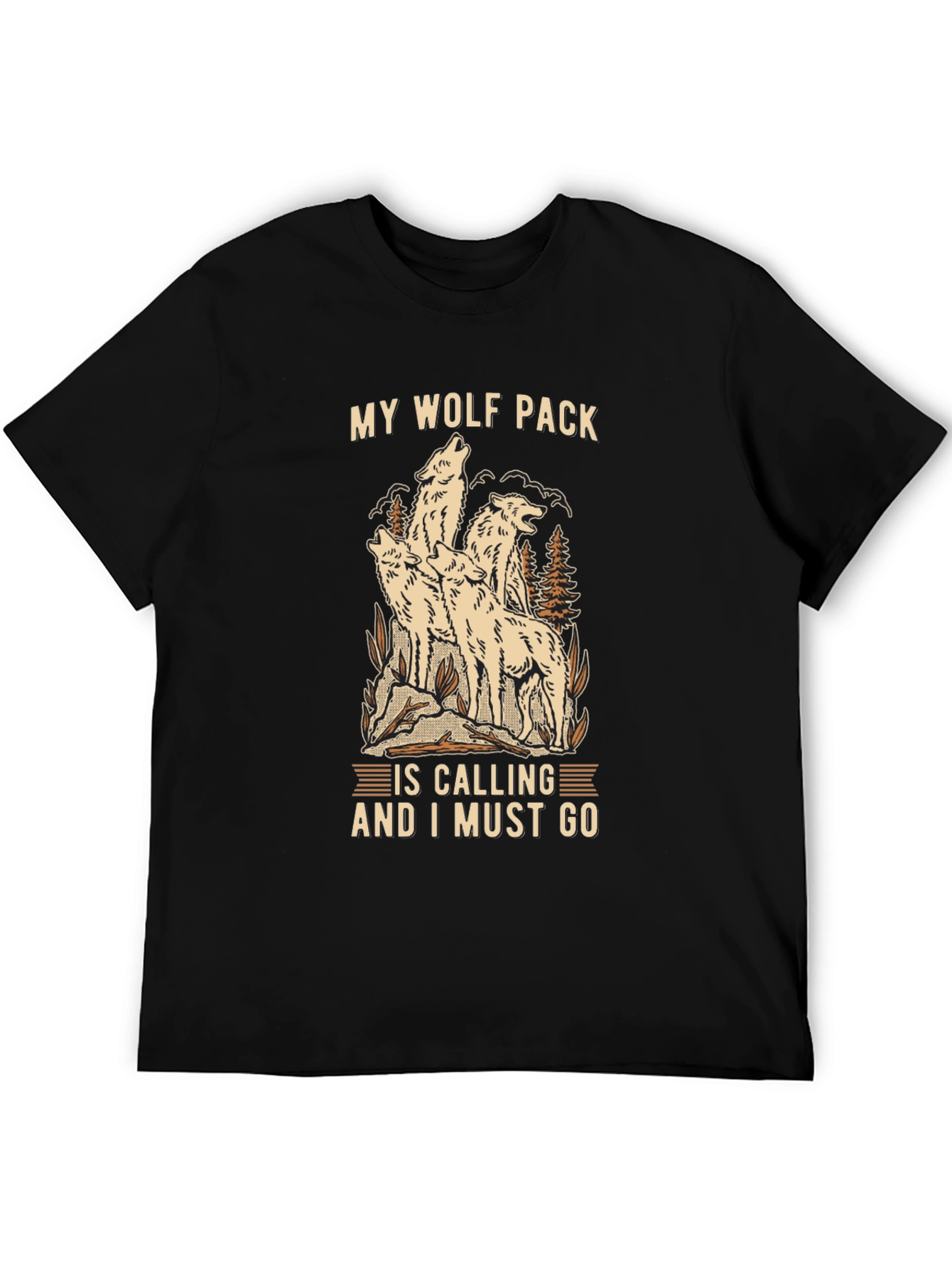 Wolf Pack Calling T-Shirt - Nature Adventure Tee