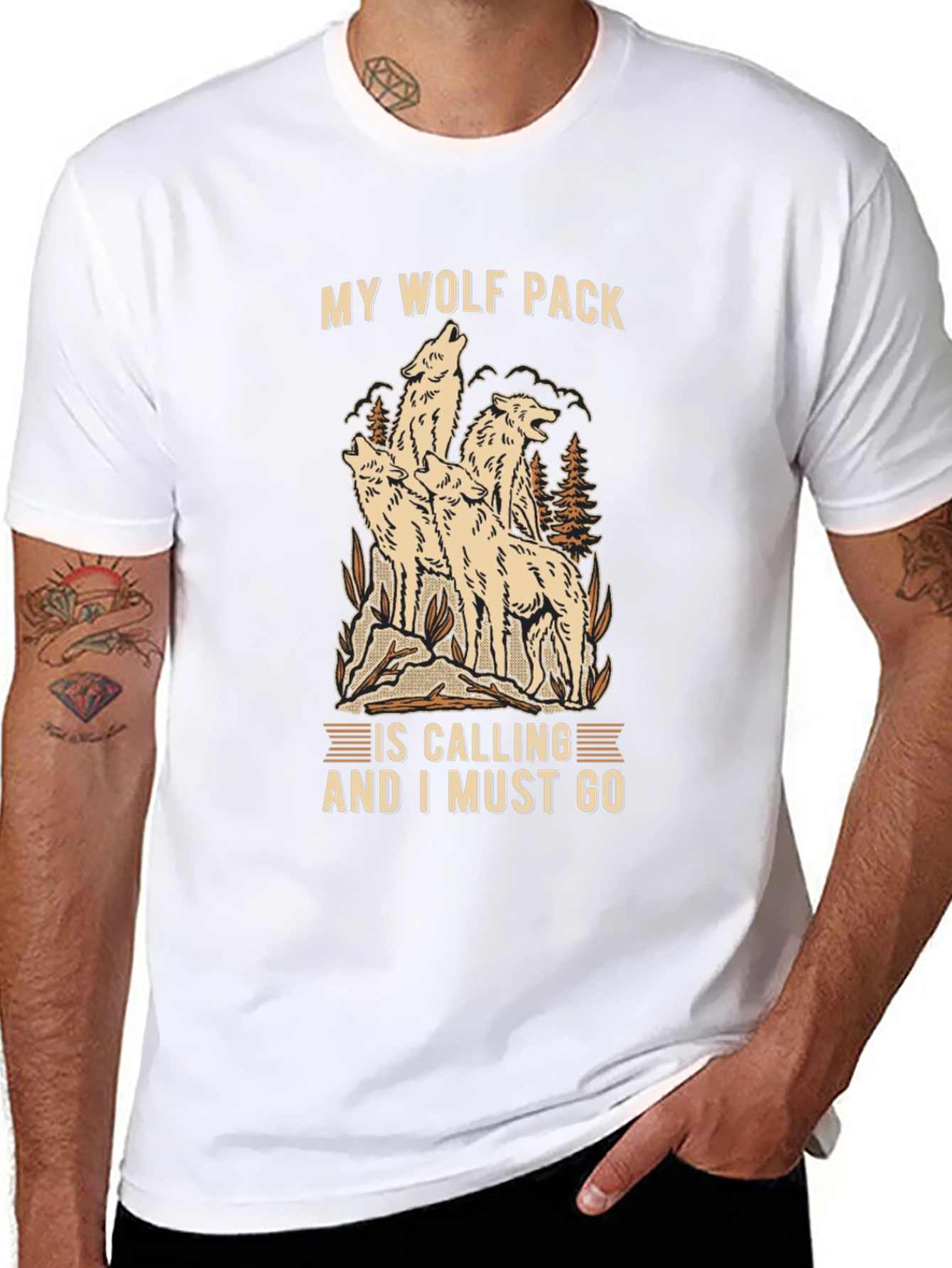 Wolf Pack Calling T-Shirt - Nature Adventure Tee