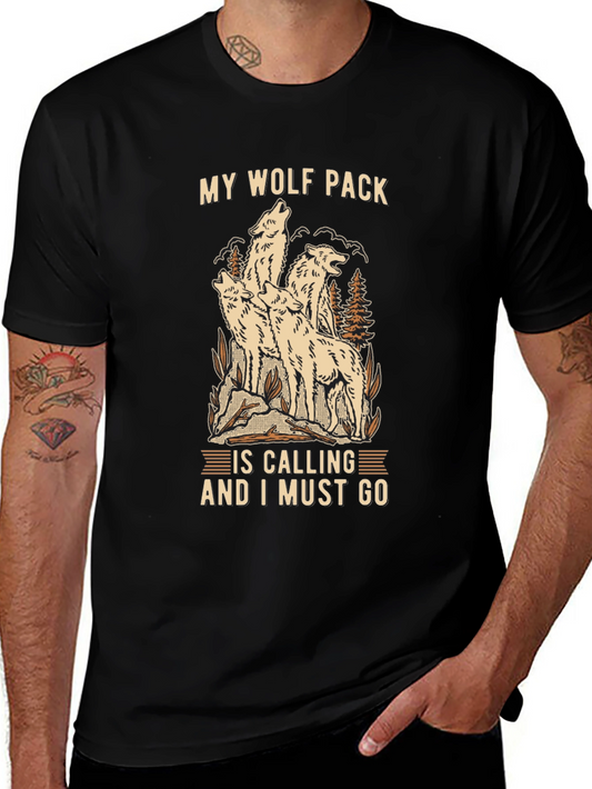 Wolf Pack Calling T-Shirt - Nature Adventure Tee