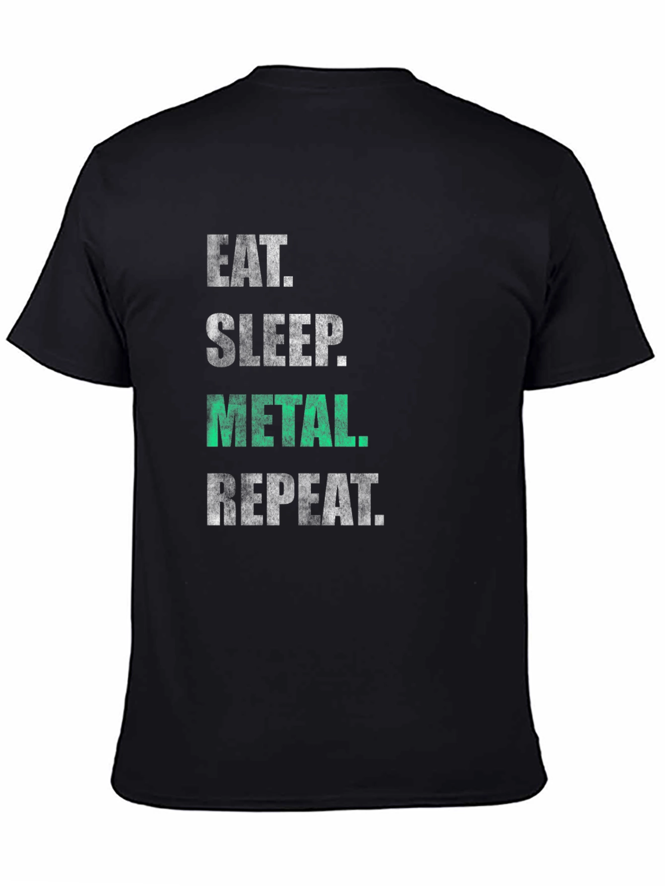 Eat Sleep Metal Repeat T-Shirt - Black Graphic Tee