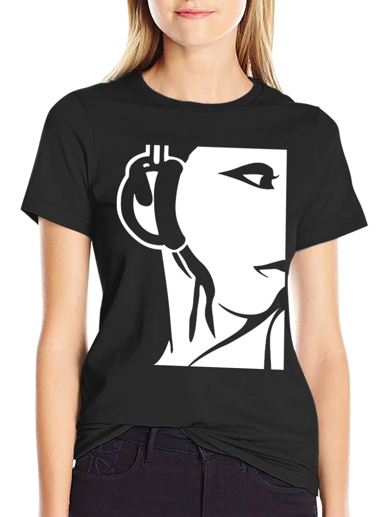 Abstract Woman Graphic Print T-Shirt