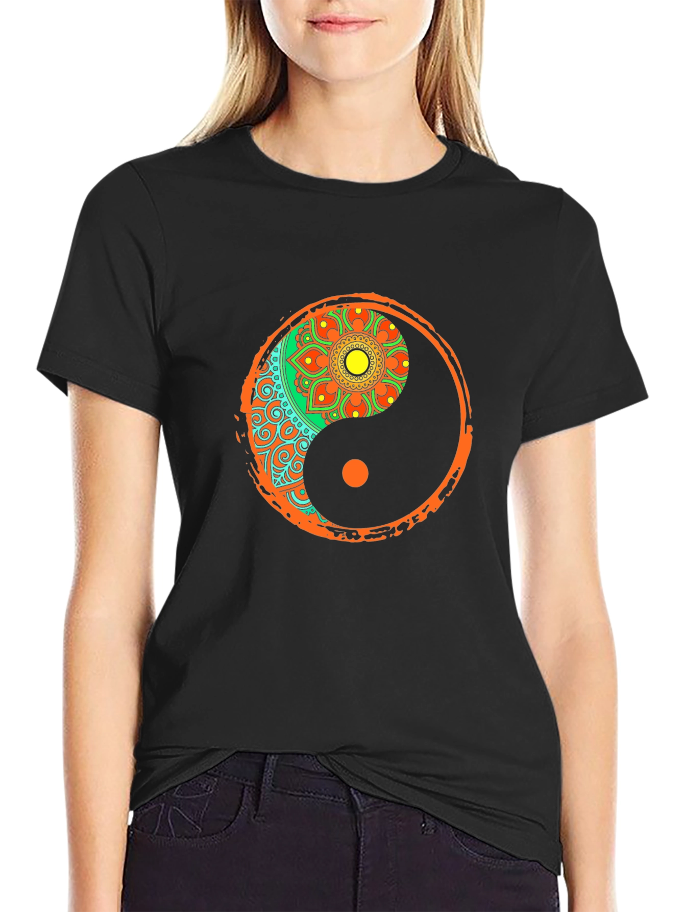 Yin Yang Mandala Graphic Tee