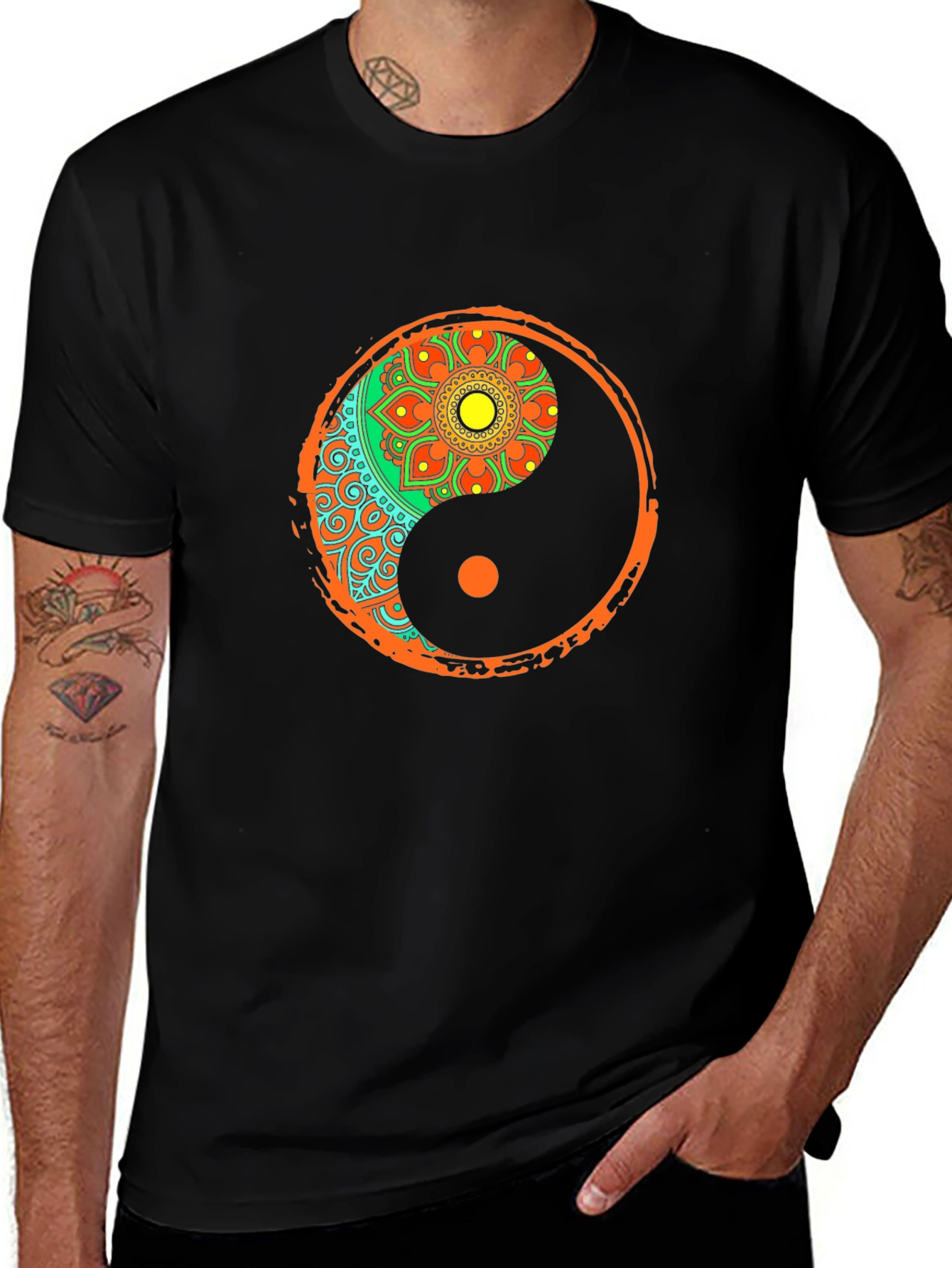 Yin Yang Mandala Graphic Tee