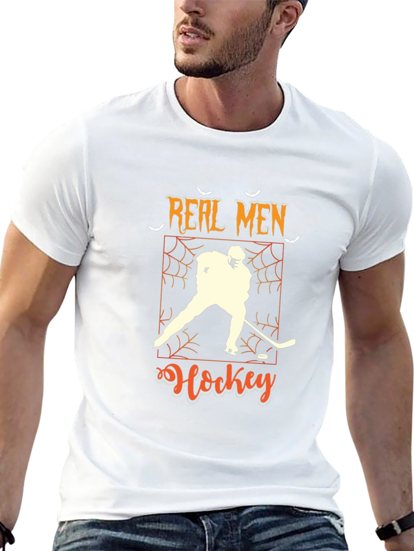 Real Men Hockey Graphic T-Shirt