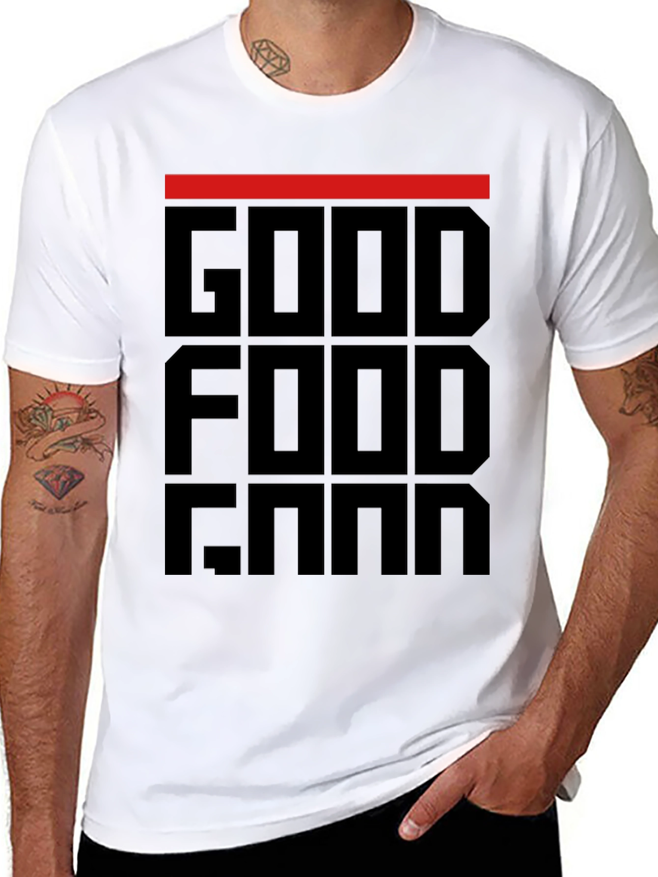 Good Food Gang T-Shirt - Black Graphic Tee