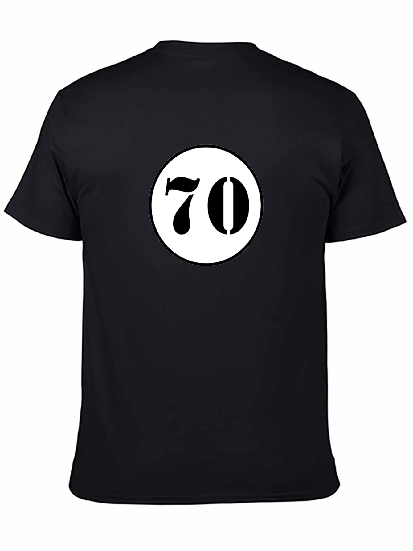 Black T-Shirt with 70 Design