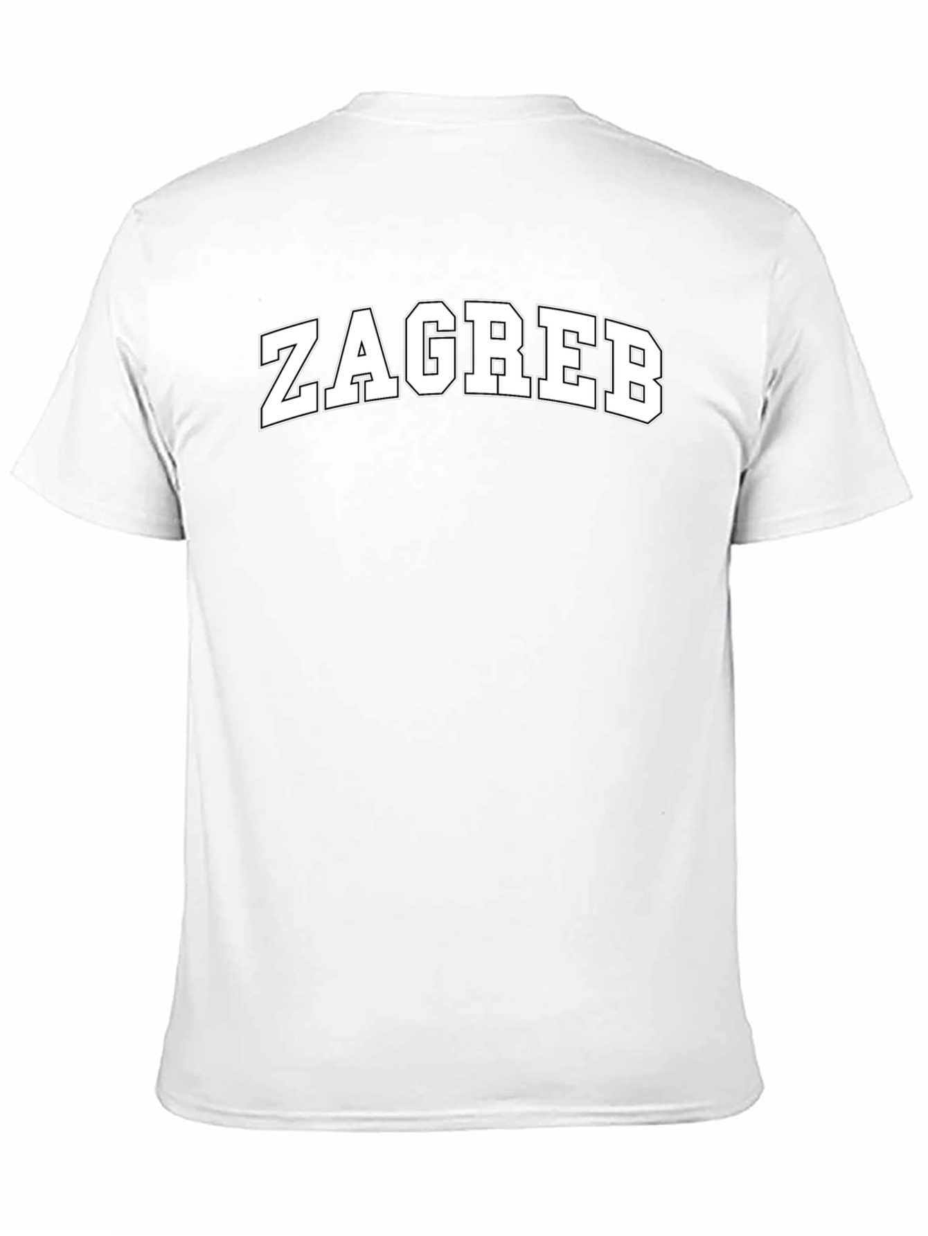 Zagreb T-Shirt - Retro Style Black Tee