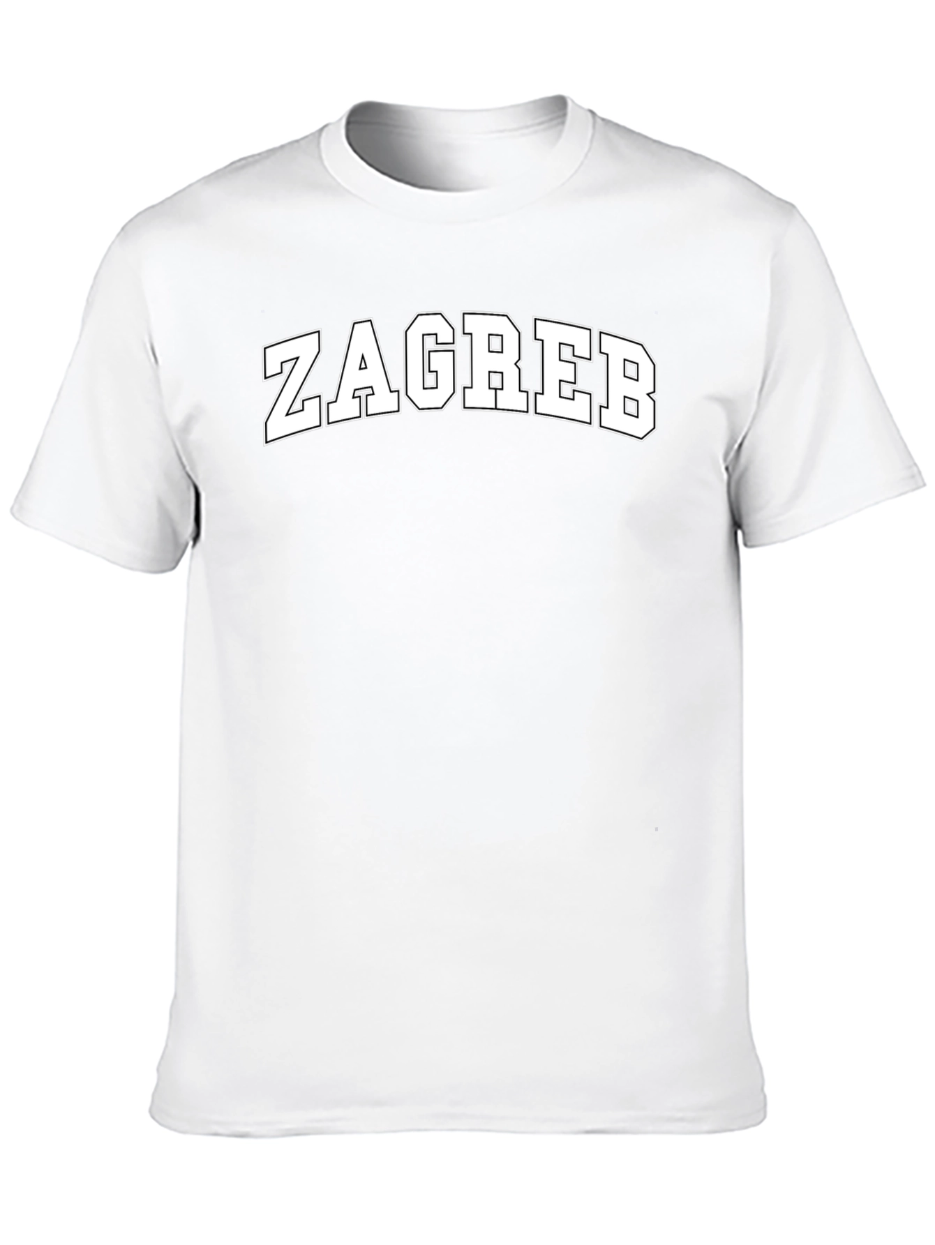 Zagreb T-Shirt - Retro Style Black Tee