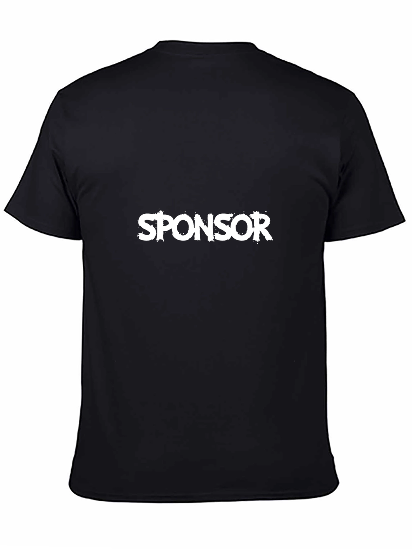 Sponsor Graphic Tee - Black Cotton T-Shirt