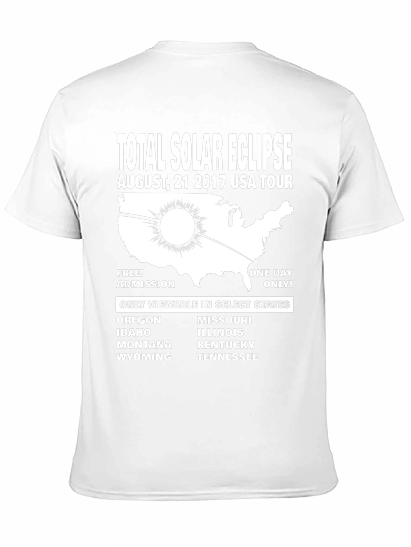 Total Solar Eclipse 2017 USA Tour T-Shirt