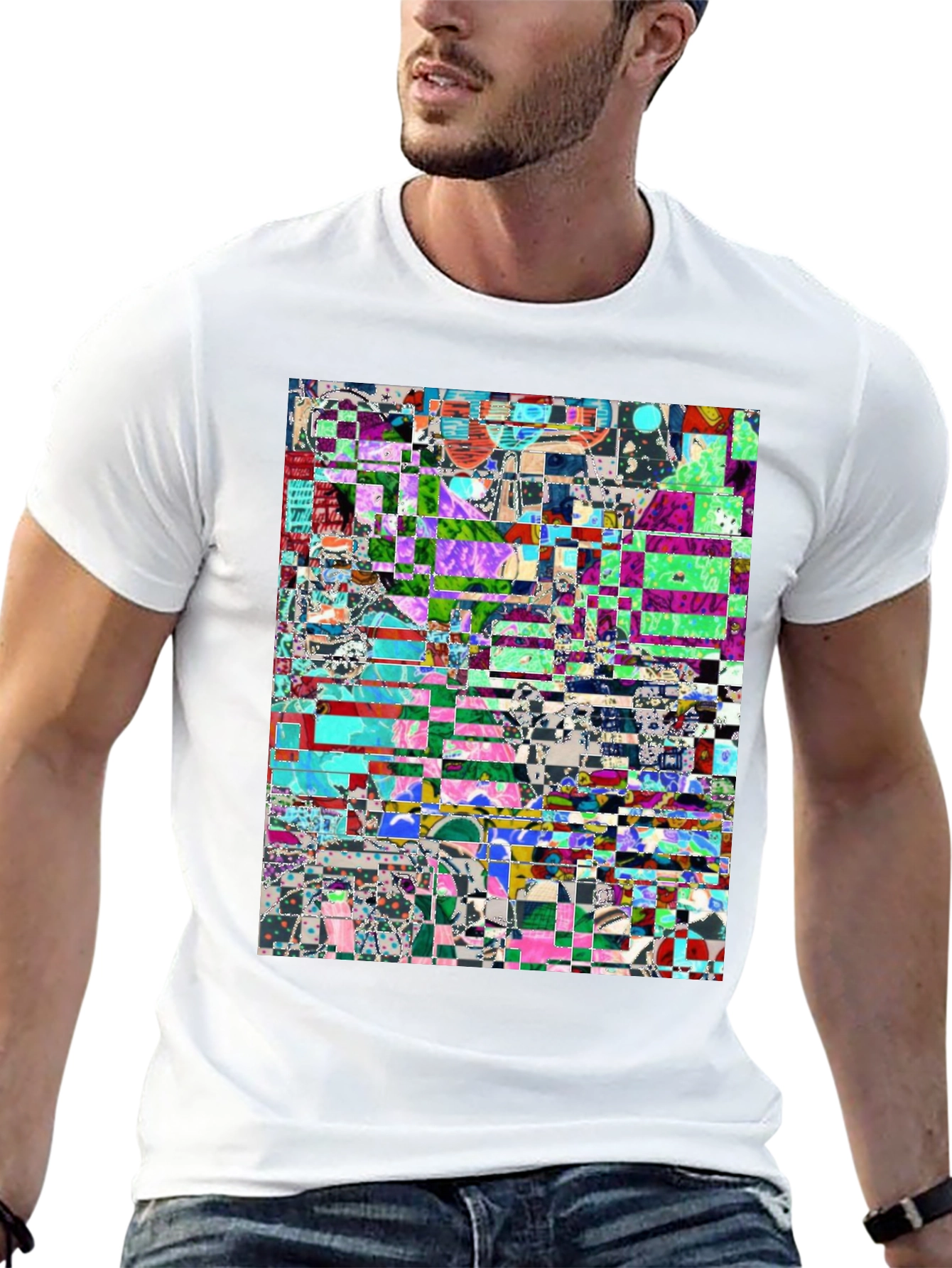 Abstract Glitch Art T-Shirt