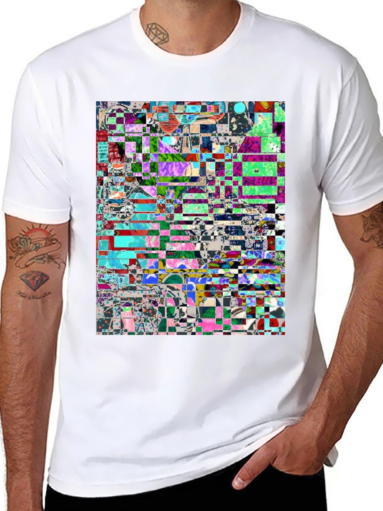 Abstract Glitch Art T-Shirt