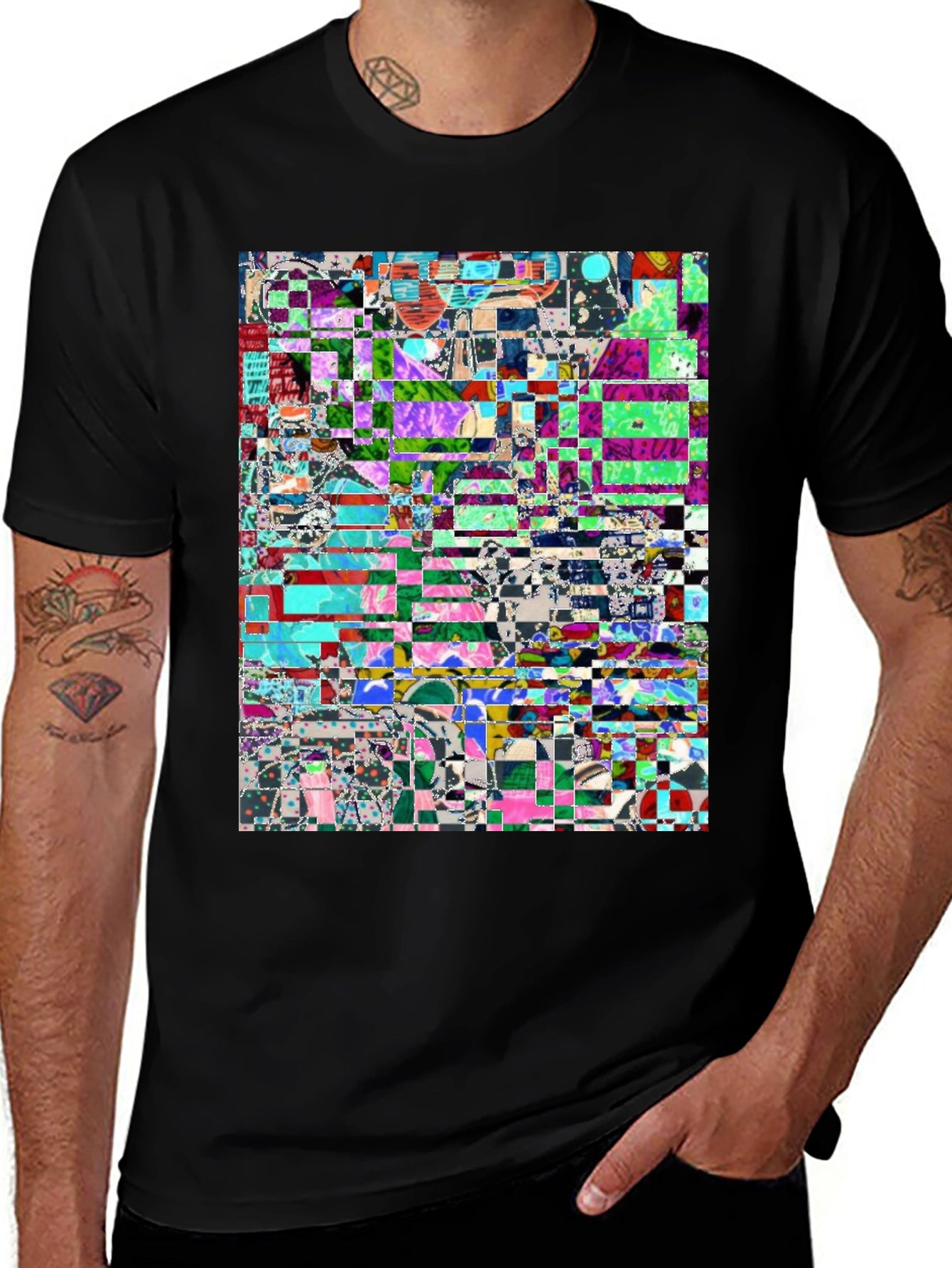 Abstract Glitch Art T-Shirt
