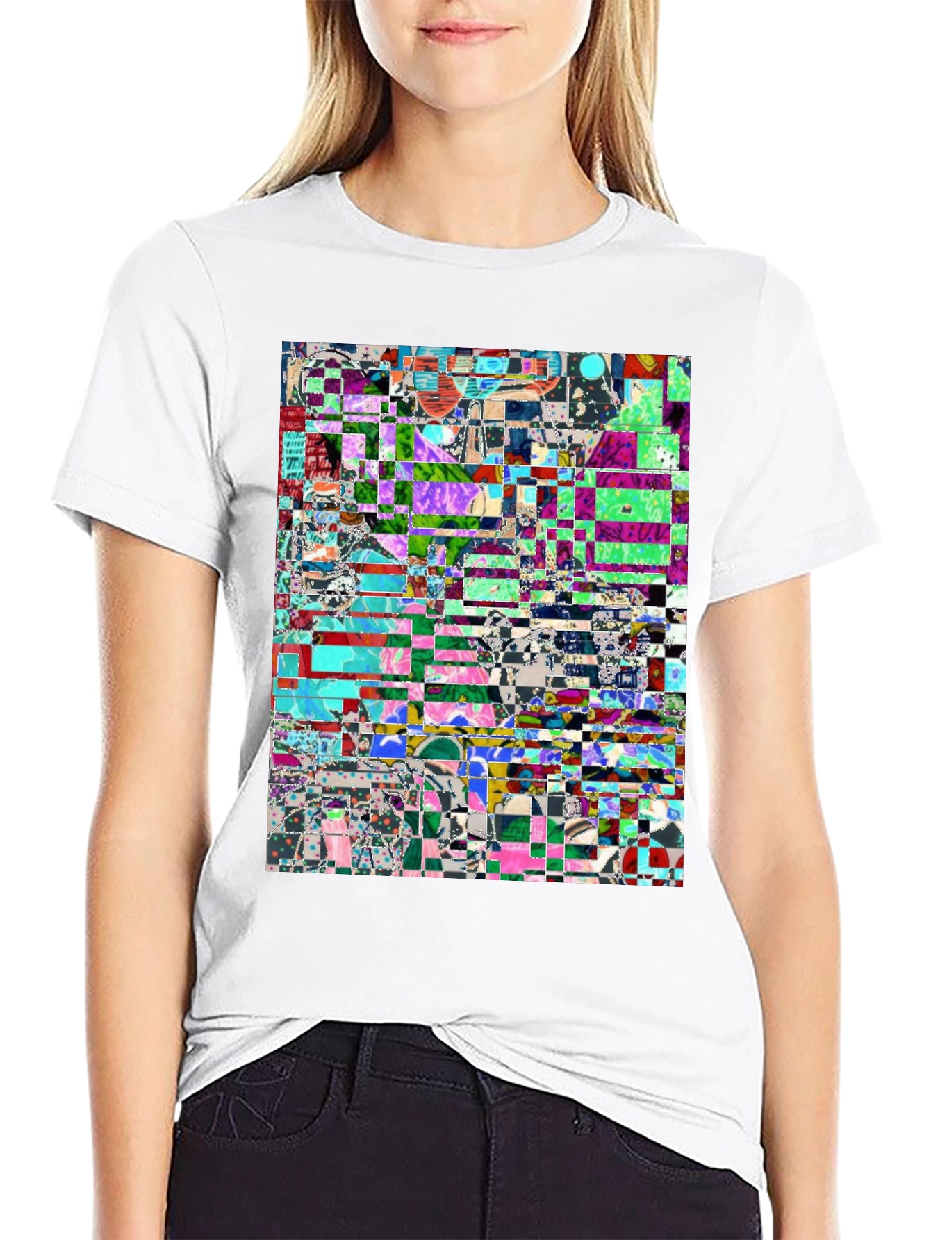 Abstract Glitch Art T-Shirt