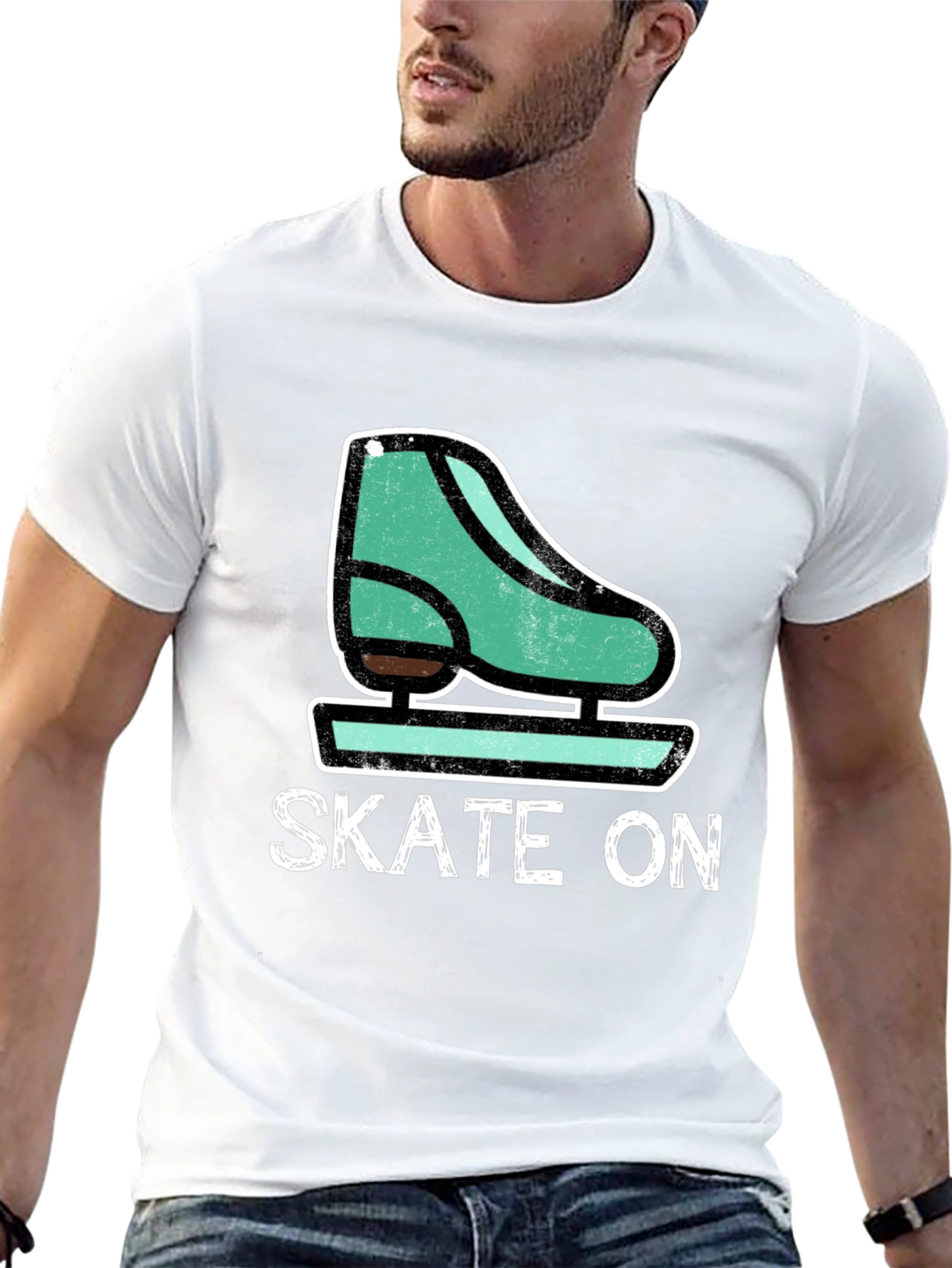 Skate On Tee - Retro Ice Skate Design