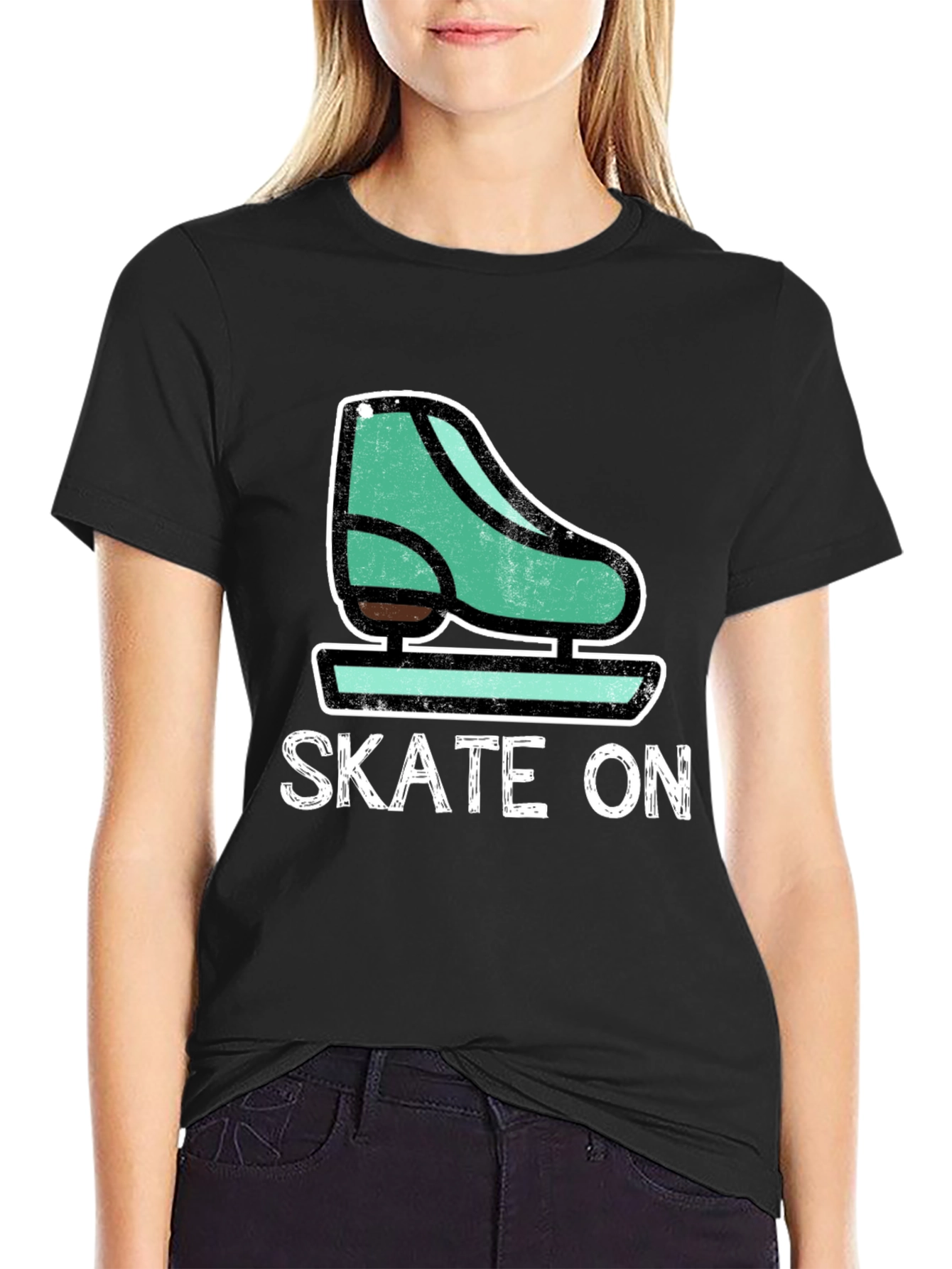 Skate On Tee - Retro Ice Skate Design