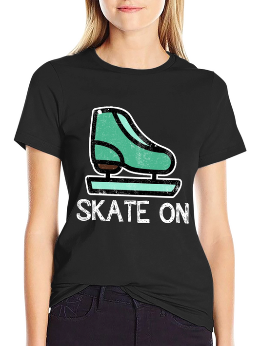 Skate On Tee - Retro Ice Skate Design