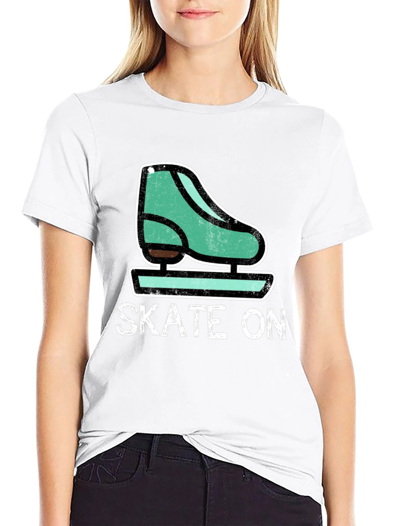 Skate On Tee - Retro Ice Skate Design