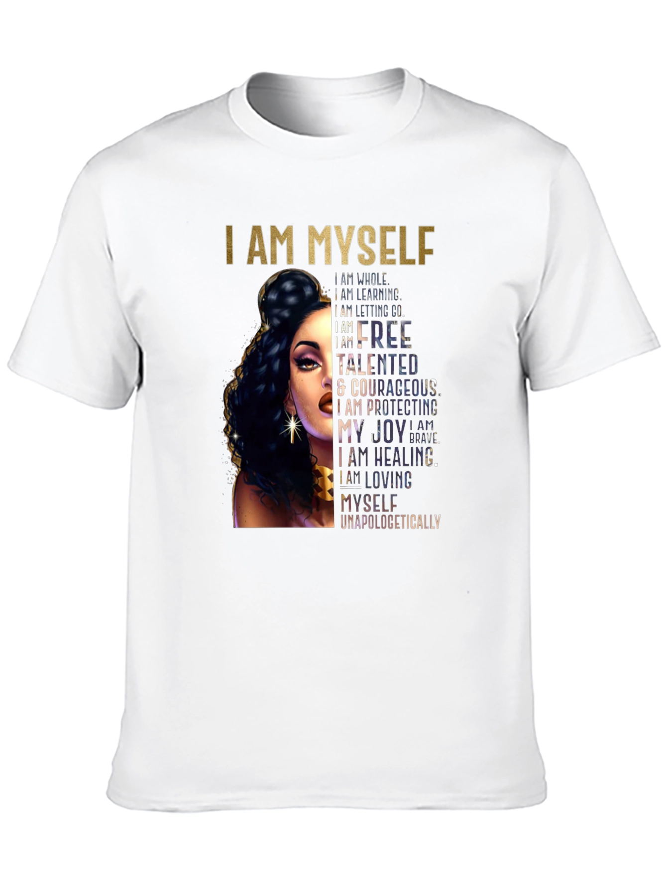 I AM MYSELF Graphic Tee - Empowering Womens T-Shirt