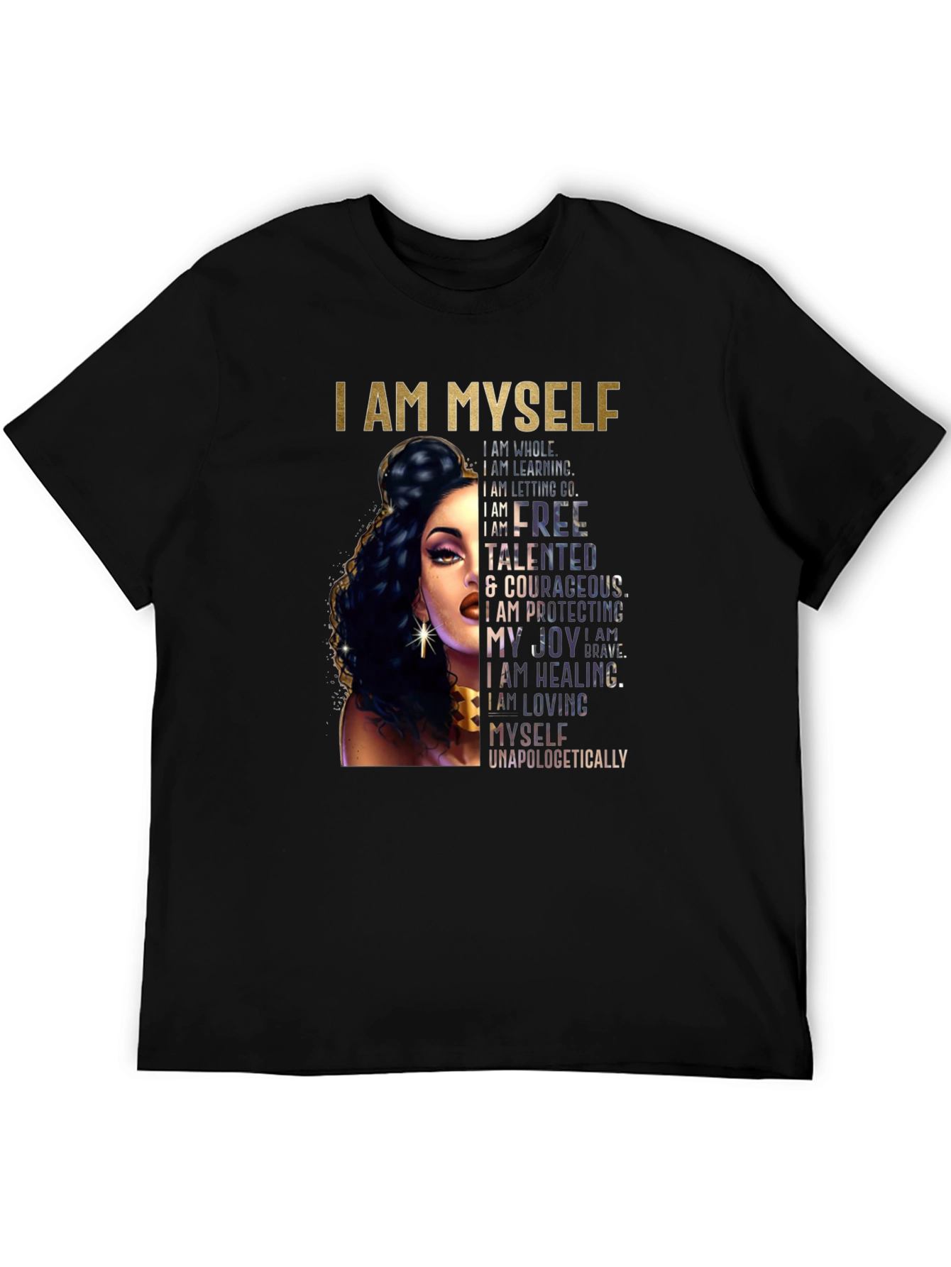 I AM MYSELF Graphic Tee - Empowering Womens T-Shirt