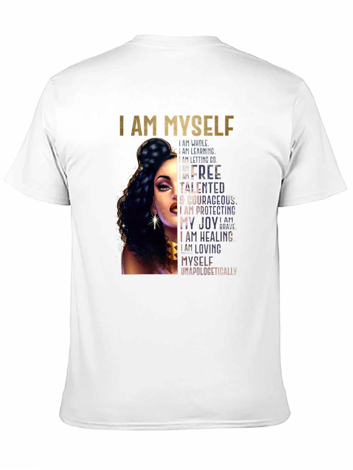 I AM MYSELF Graphic Tee - Empowering Womens T-Shirt