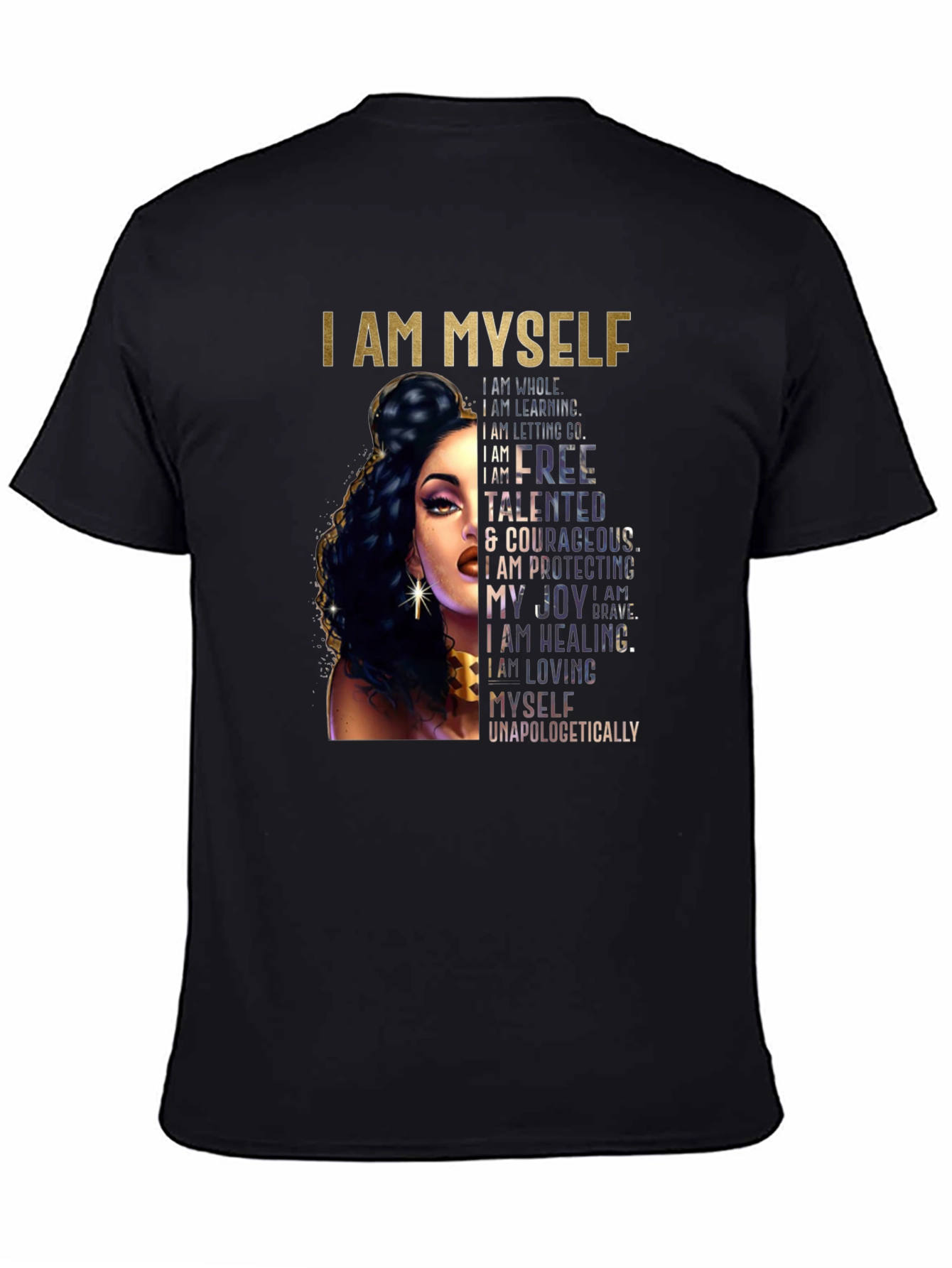 I AM MYSELF Graphic Tee - Empowering Womens T-Shirt