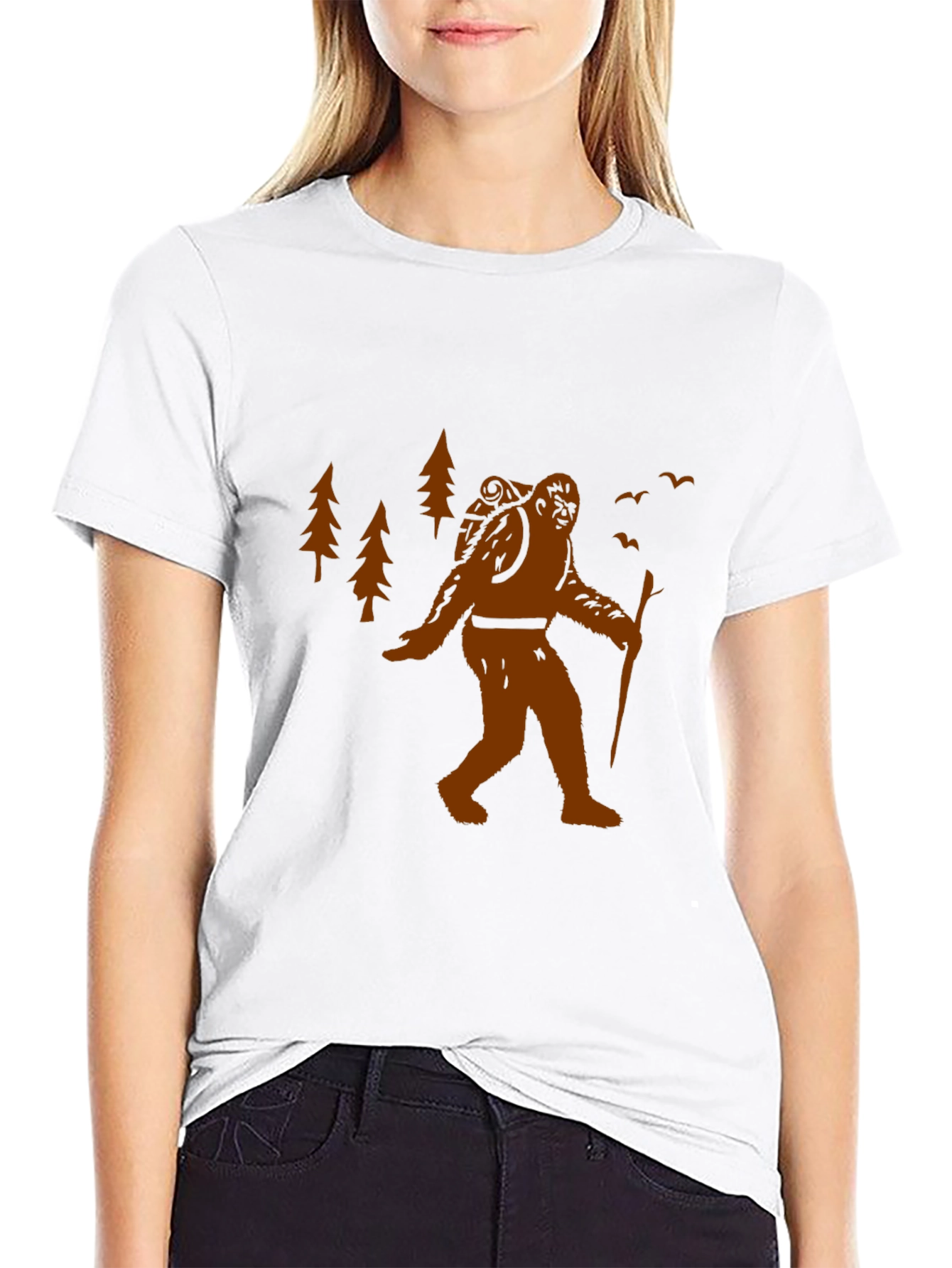 Sasquatch Hiking T-Shirt - Funny Bigfoot Adventure Tee